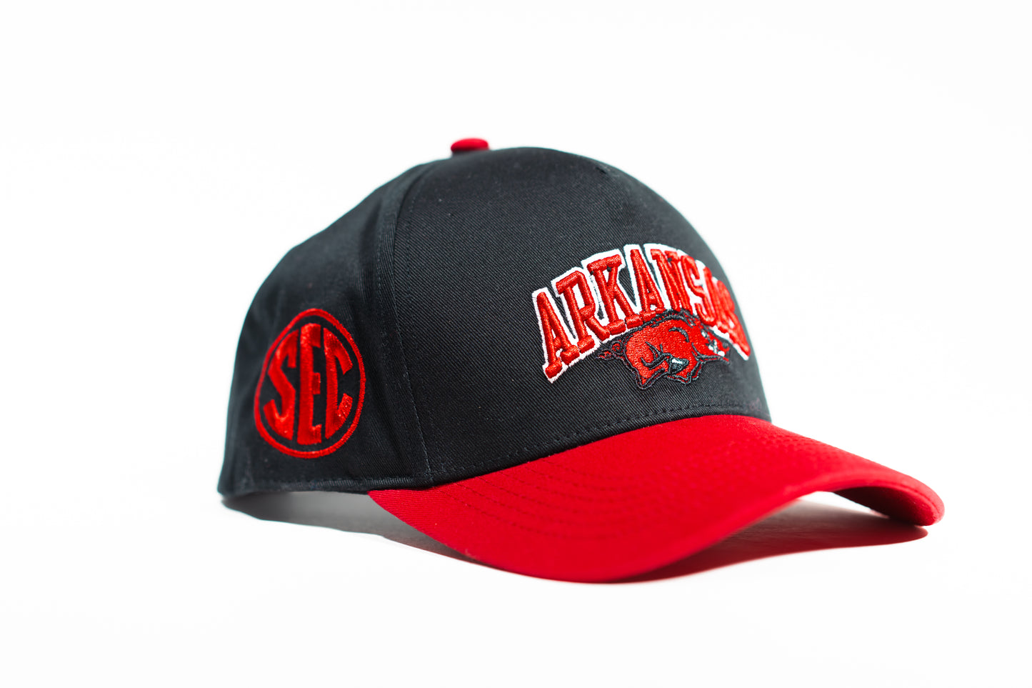 Arkansas Razorback Snapback - Black/Red