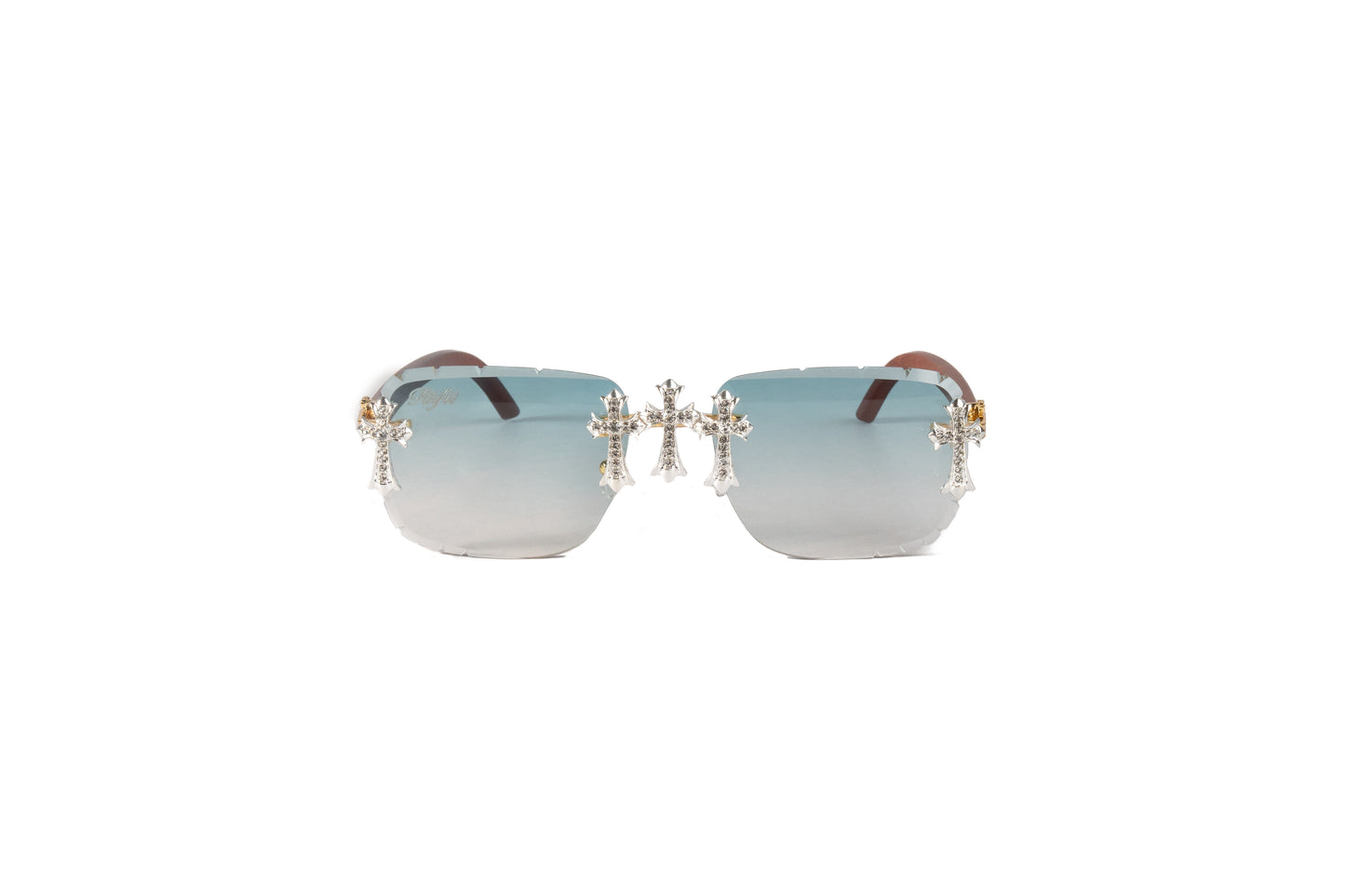 FF Iced Out Sunglasses - Green/Brown