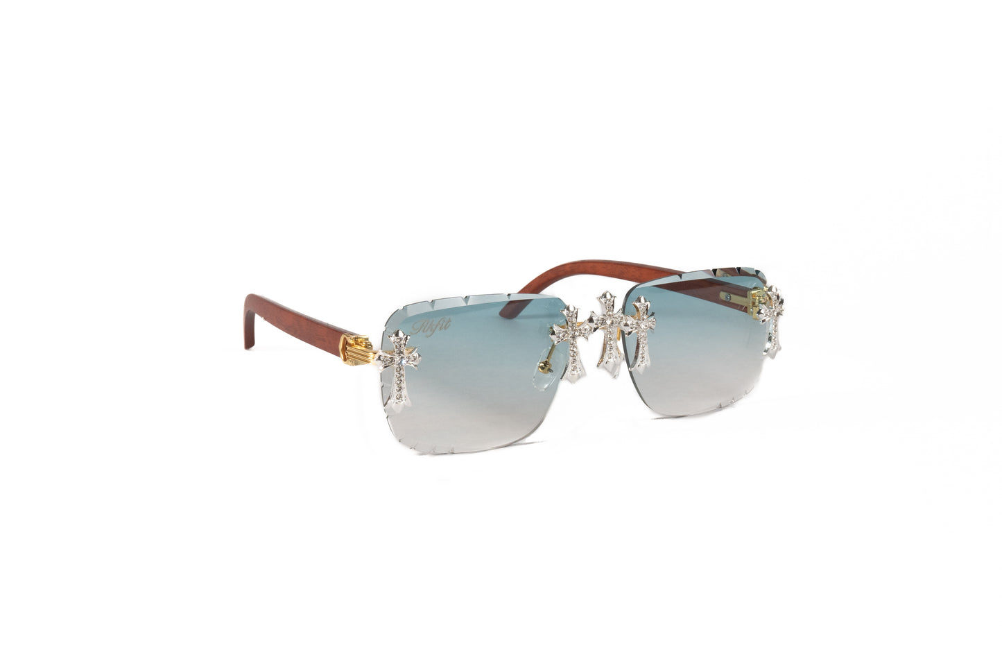 FF Iced Out Sunglasses - Green/Brown