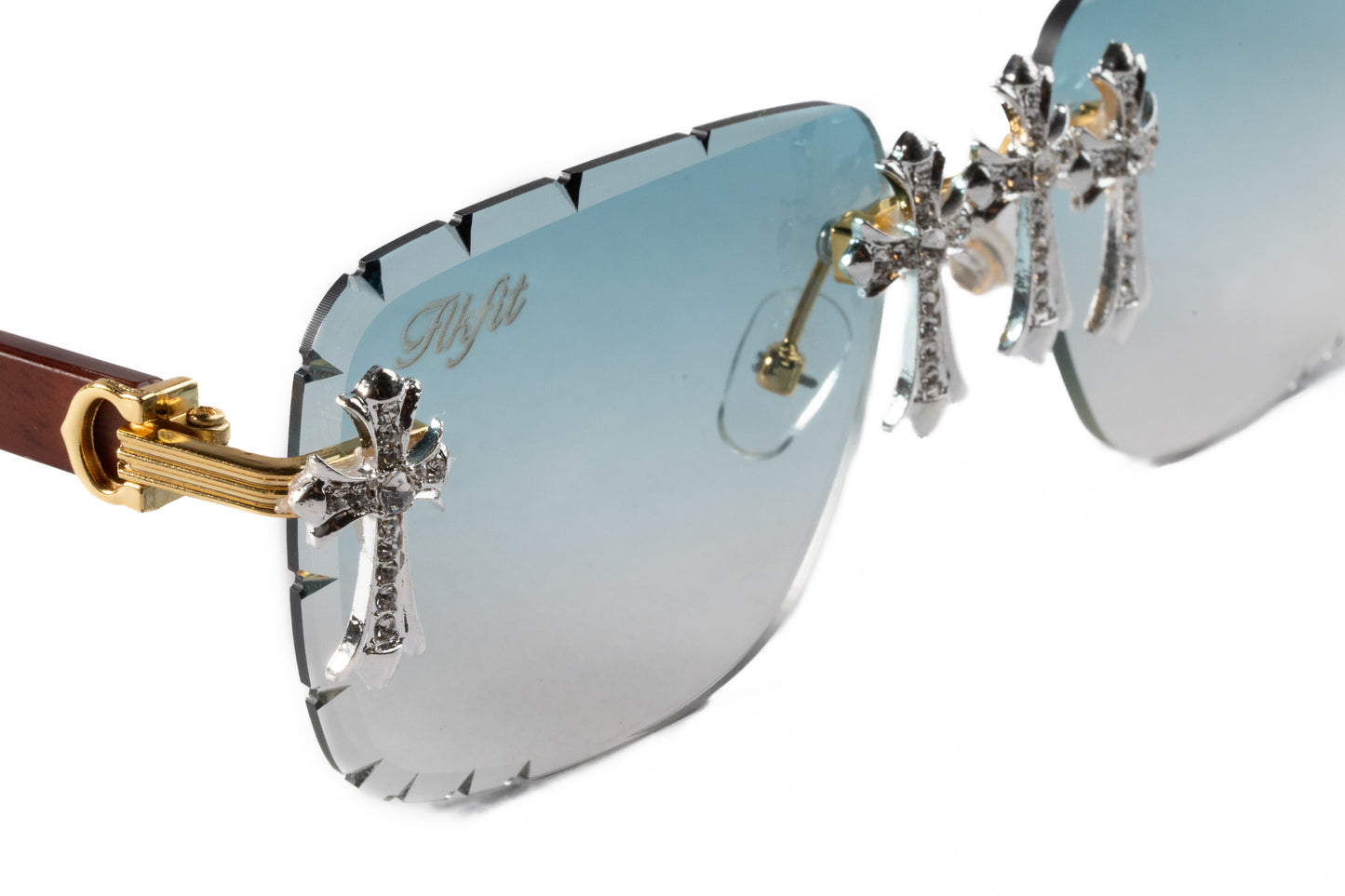 FF Iced Out Sunglasses - Green/Brown