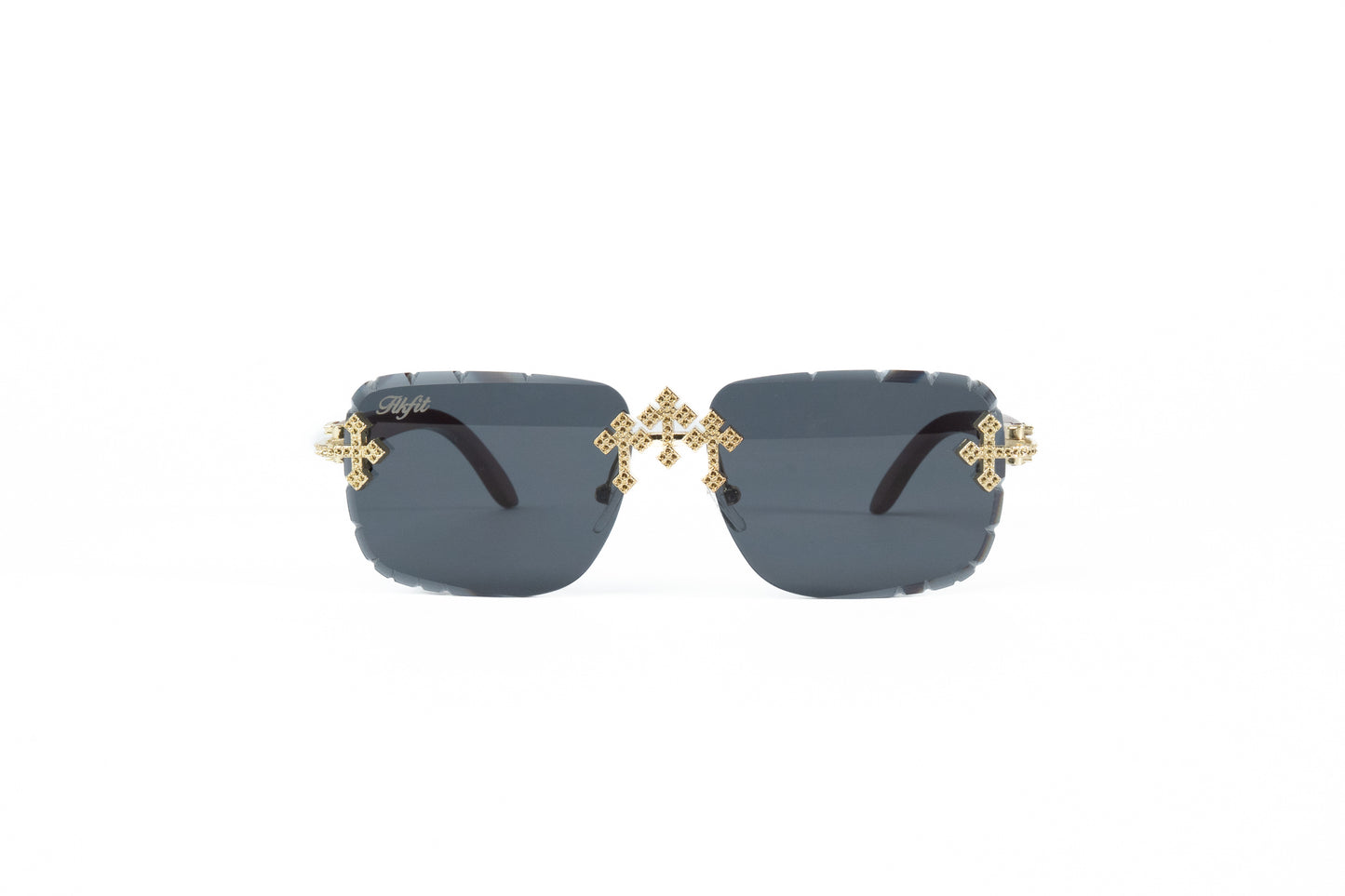 FF Gold Cross Sunglasses - Black