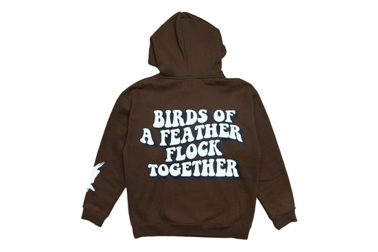 "Birds Of A Feather" Hoodie - Brown