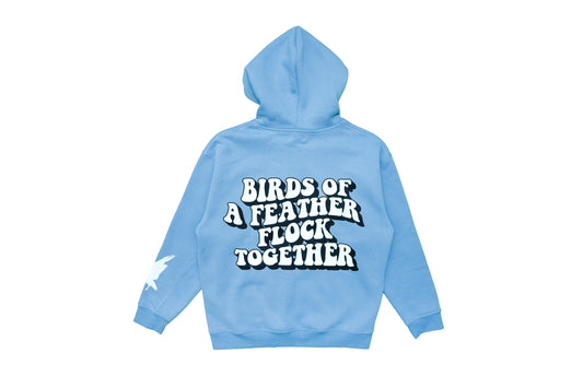 "Birds Of A Feather" Hoodie - University Blue