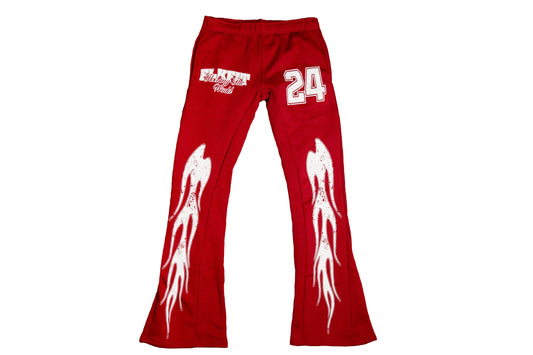 "FTW Tour" Flare Sweatpants - Red/White
