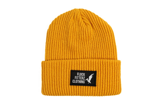FF Box Logo Beanie - Mustard Yellow