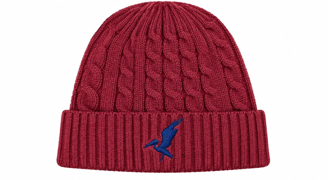 FF Wool Knit Beanies - Maroon