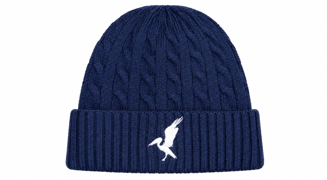 FF Wool Knit Beanies - Navy Blue