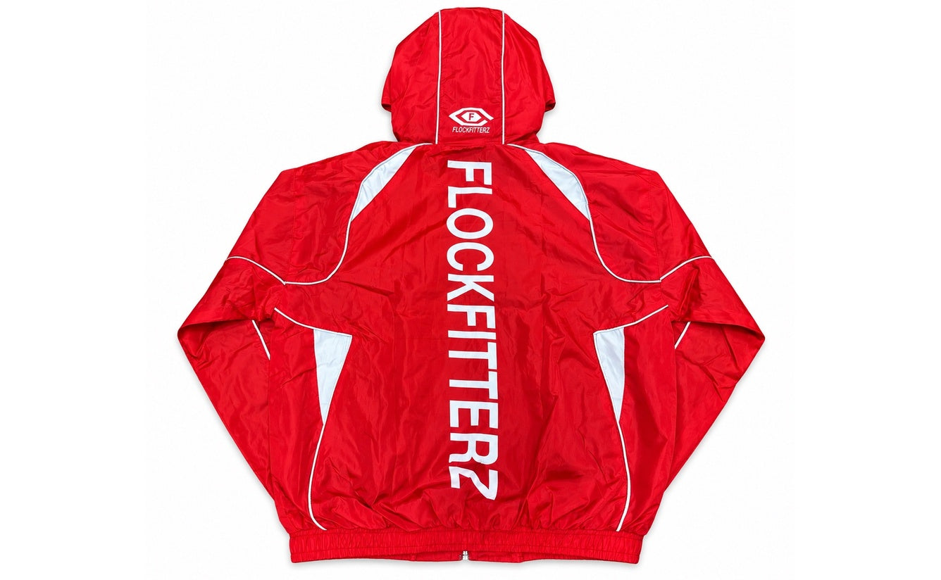 "Futbol" Windbreaker Jacket - Red