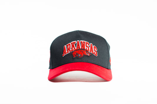 Arkansas Razorback Snapback - Black/Red