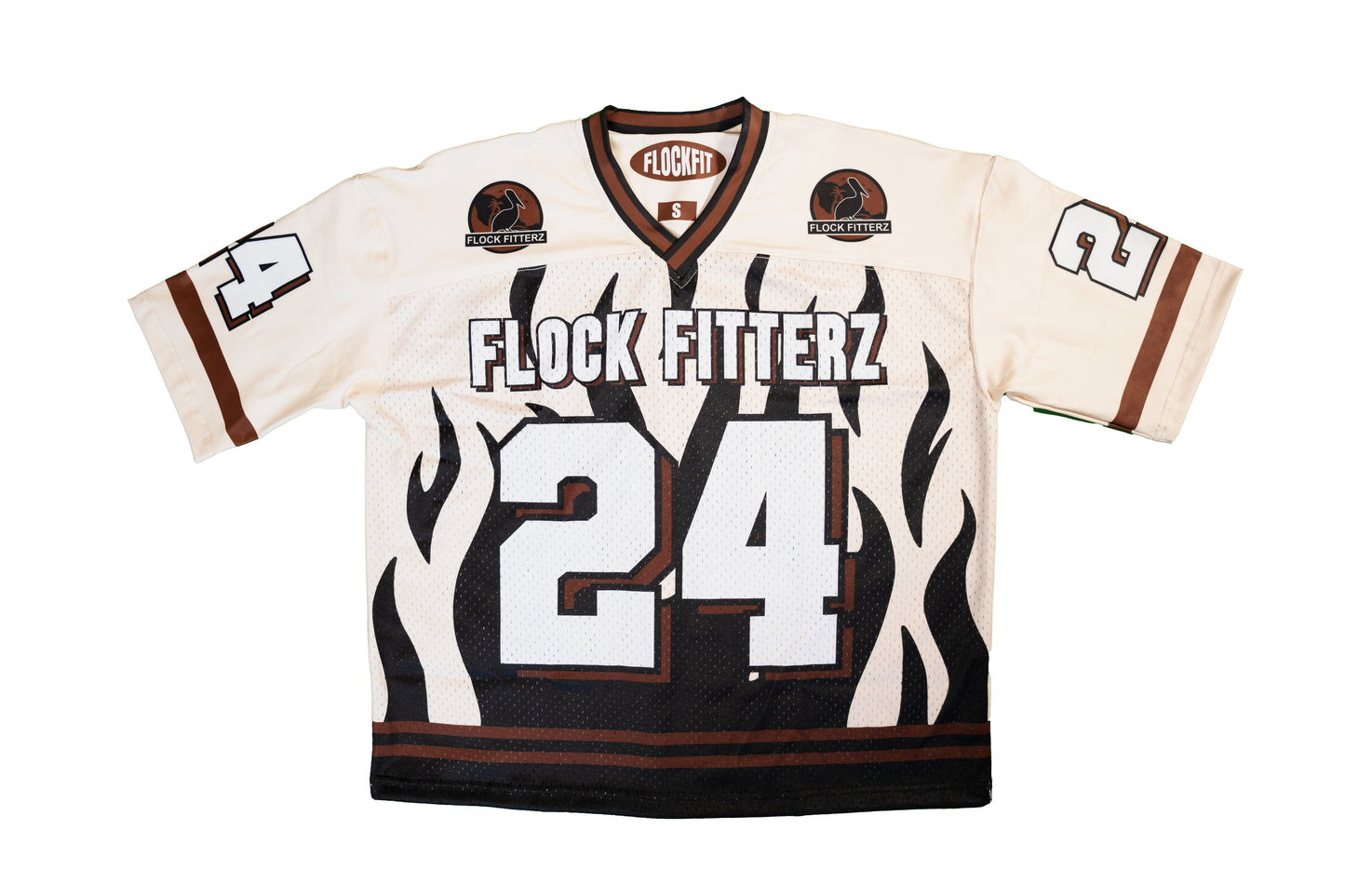 Flock Fitterz Jersey - Cream/Brown