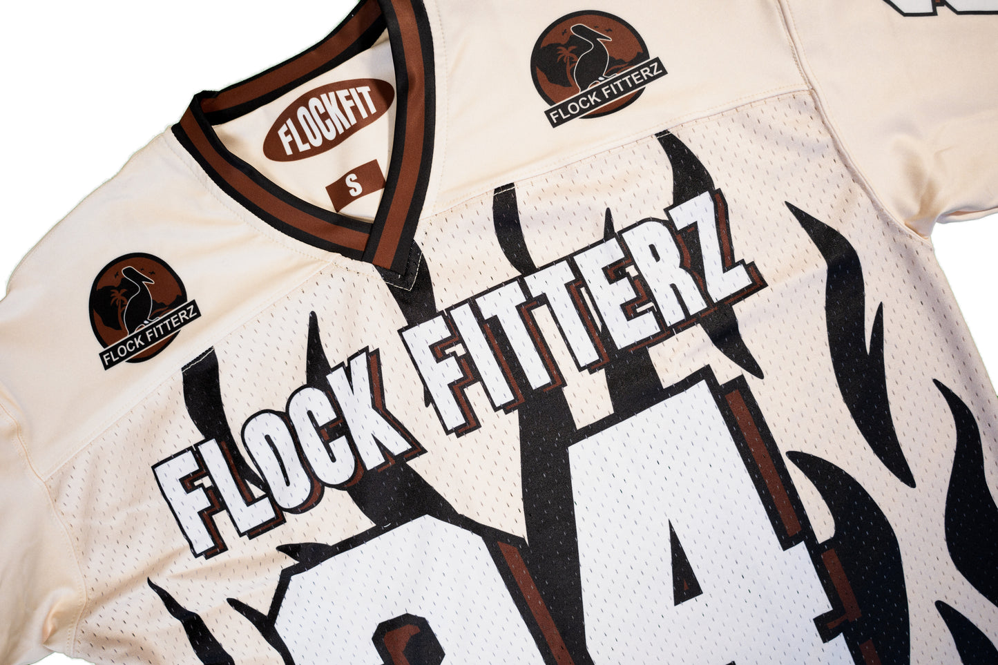 Flock Fitterz Jersey - Cream/Brown