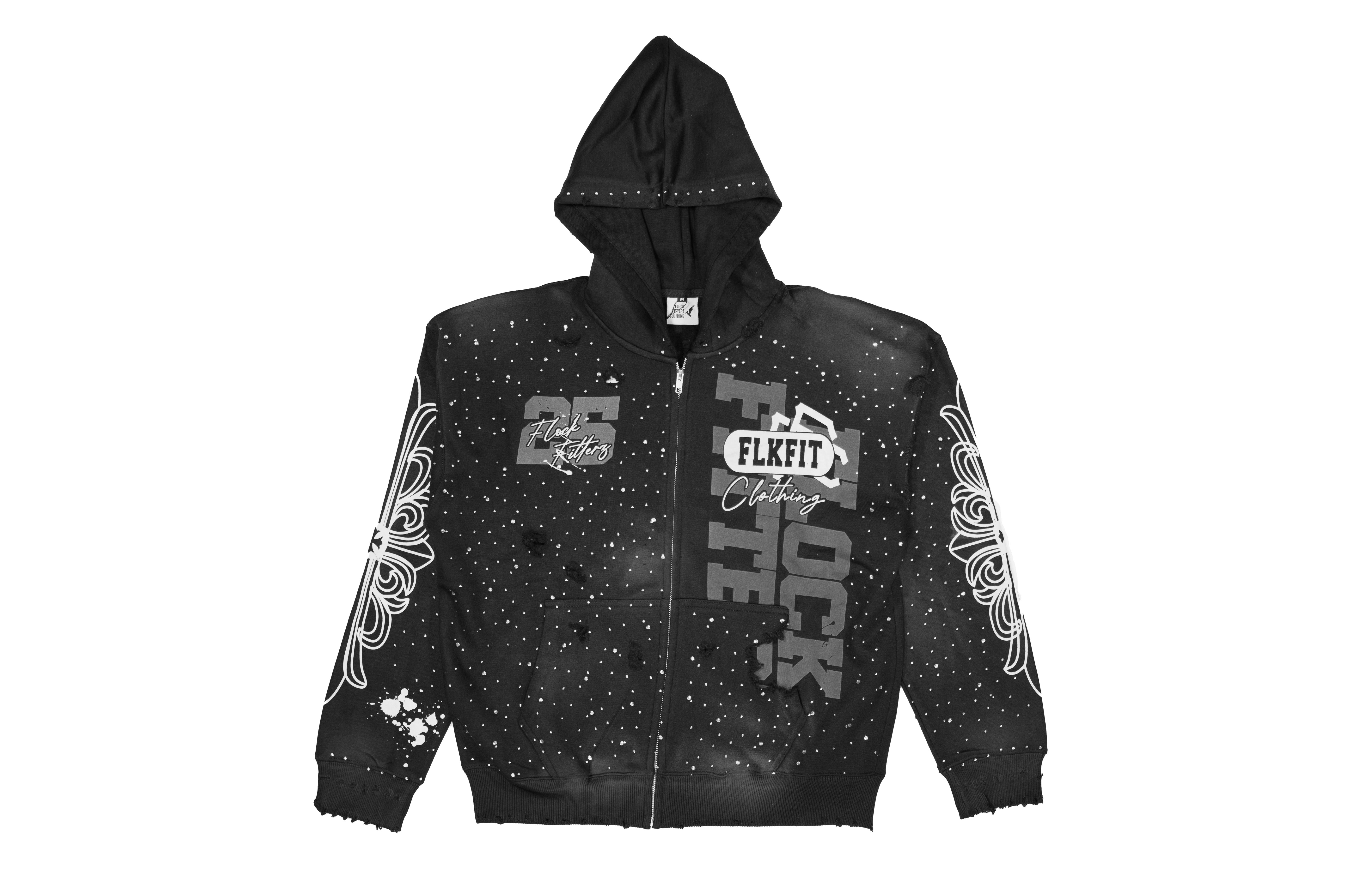 FF Rhinestone Hoodie - Black