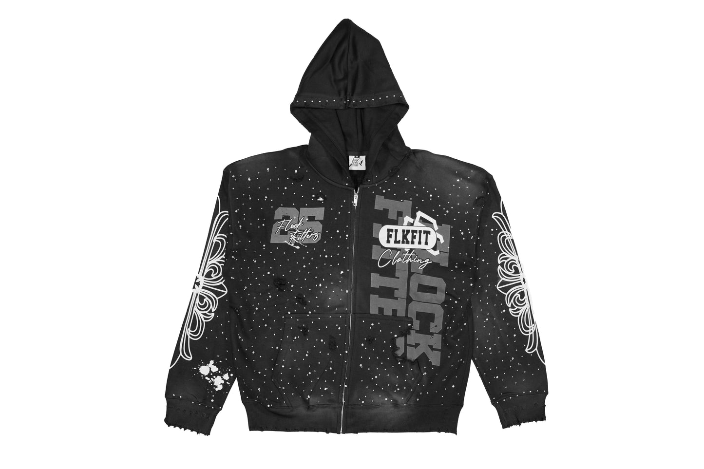 FF Rhinestone Hoodie - Black