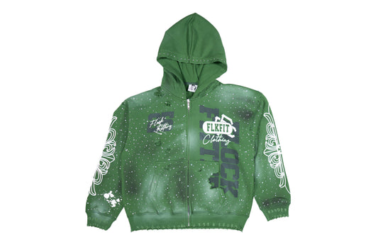 FF Rhinestone Hoodie - Green