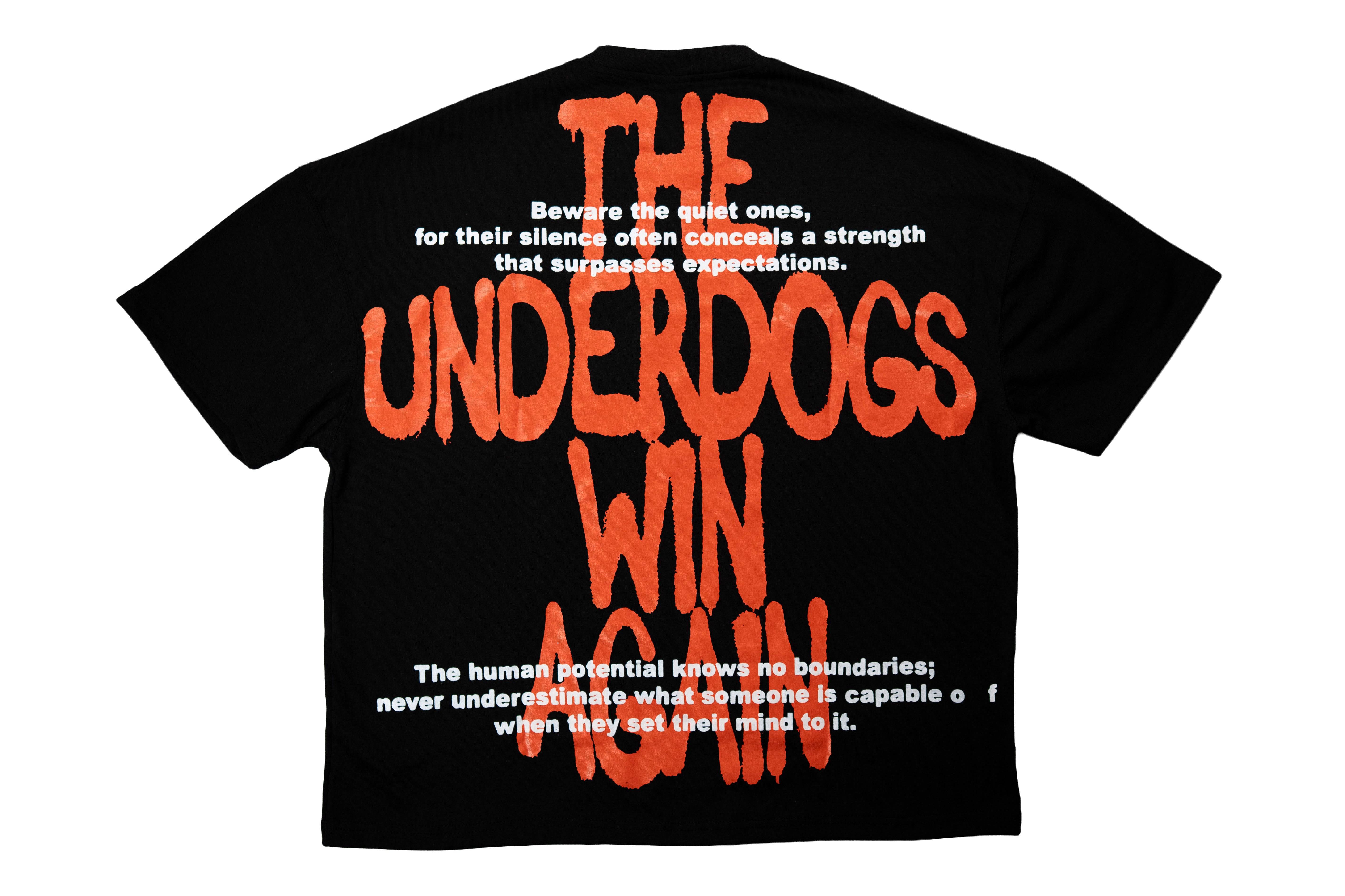 'Underdog' Tee - Black/Orange