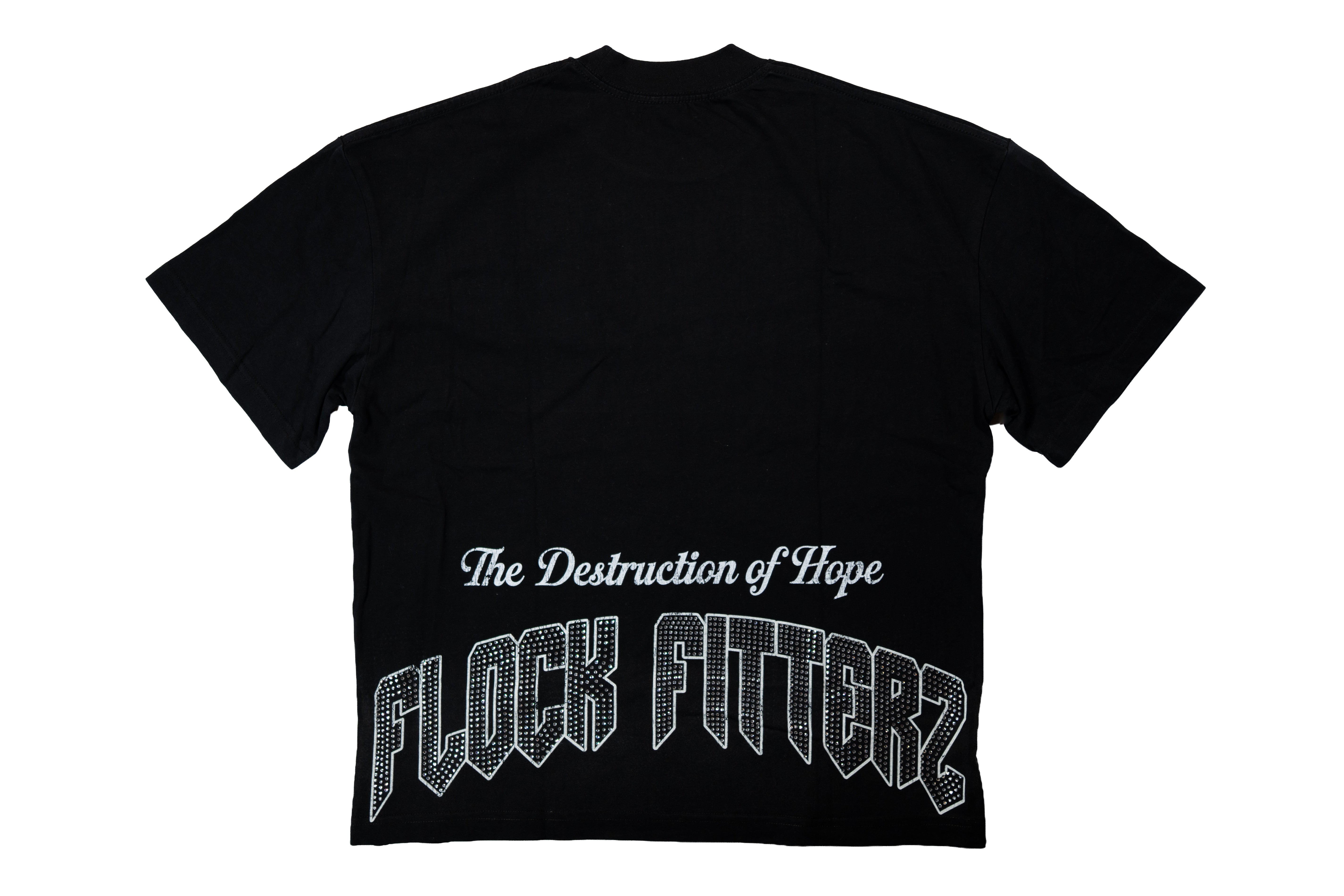 "Lady Liberty" Rhinestone Tee - Black