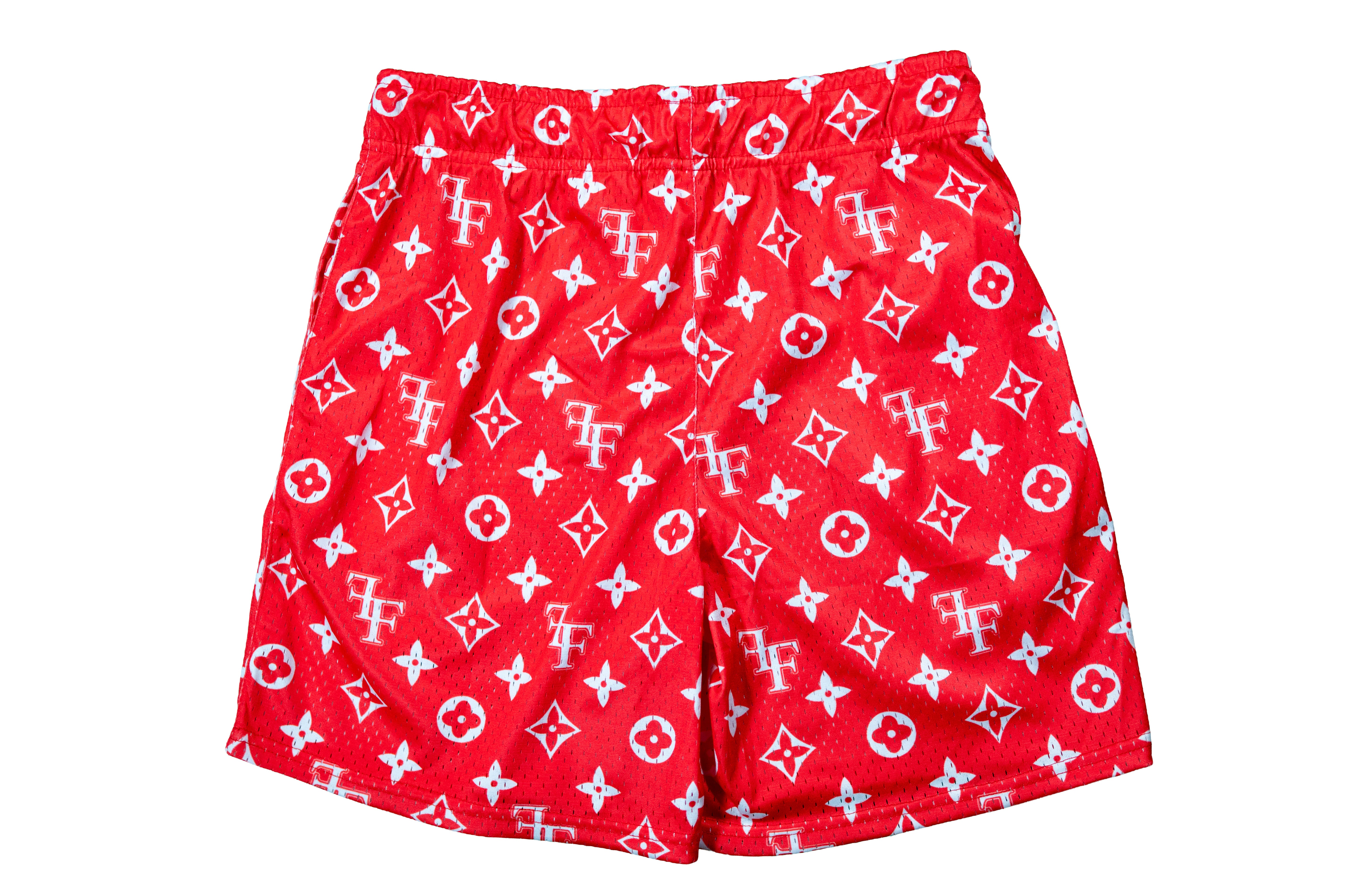 FF Diamond Mesh Shorts - Red