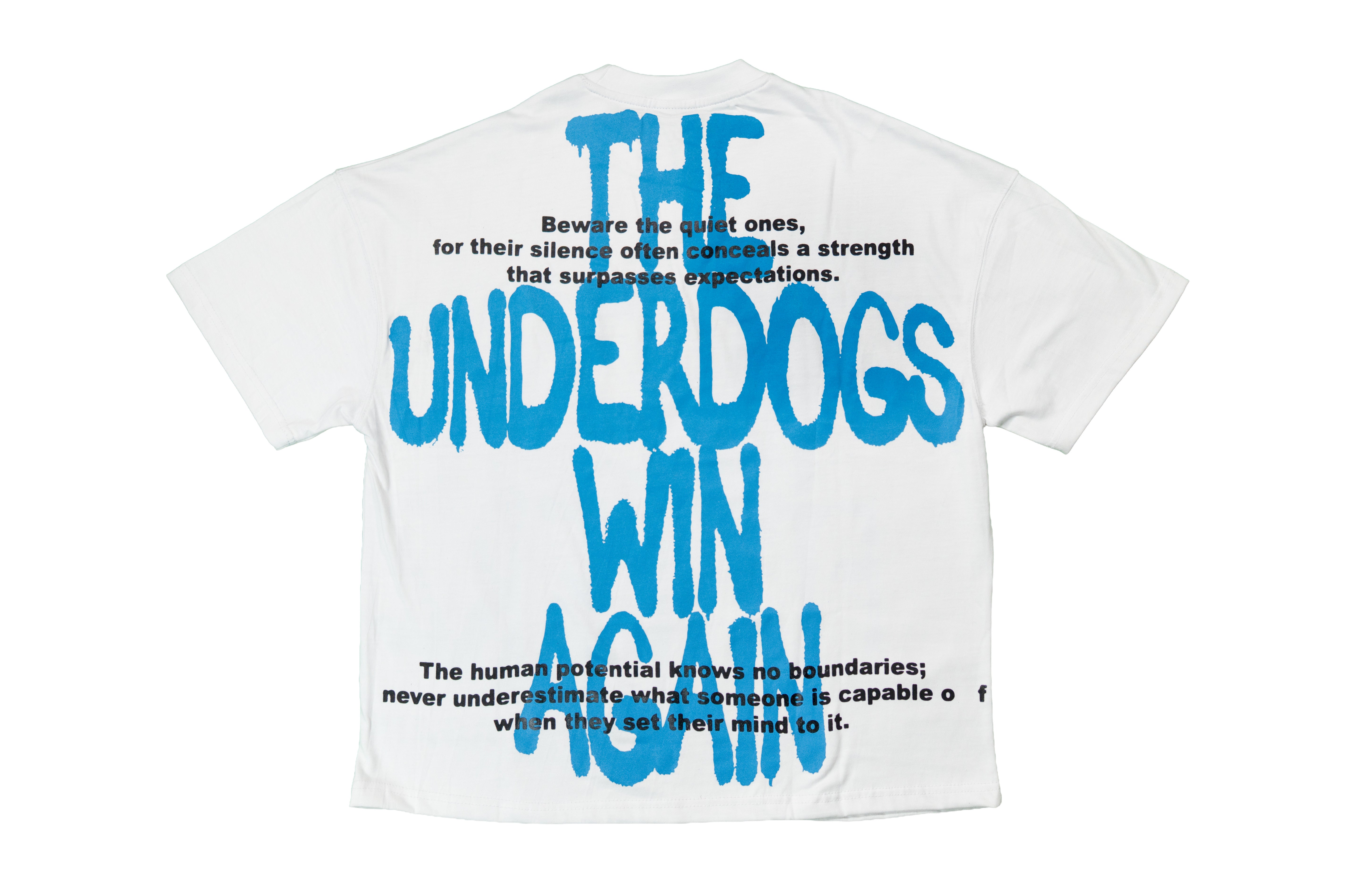 'Underdog' Tee - White/Light Blue