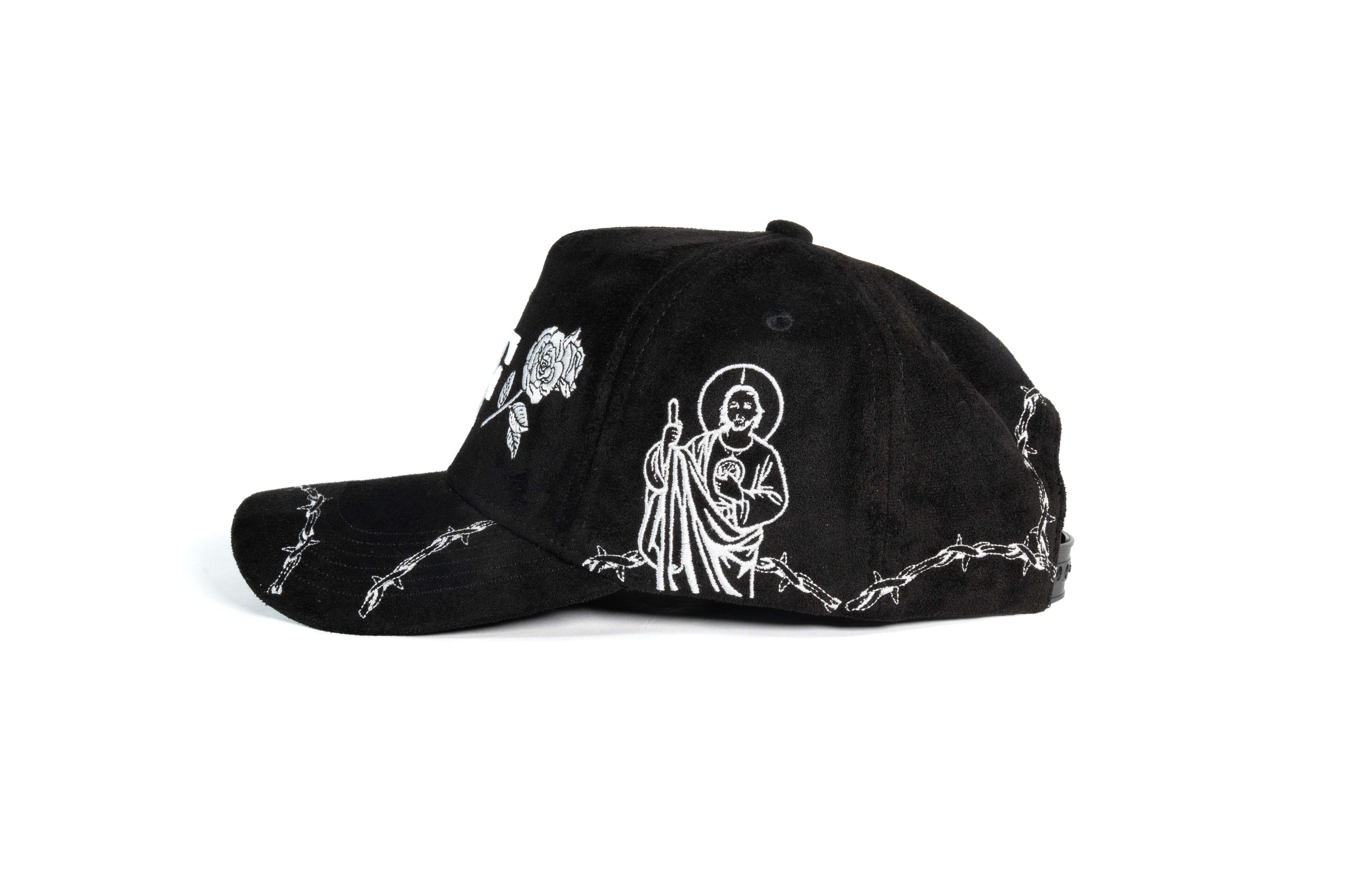 FF Rose Suede Trucker Hat - Black