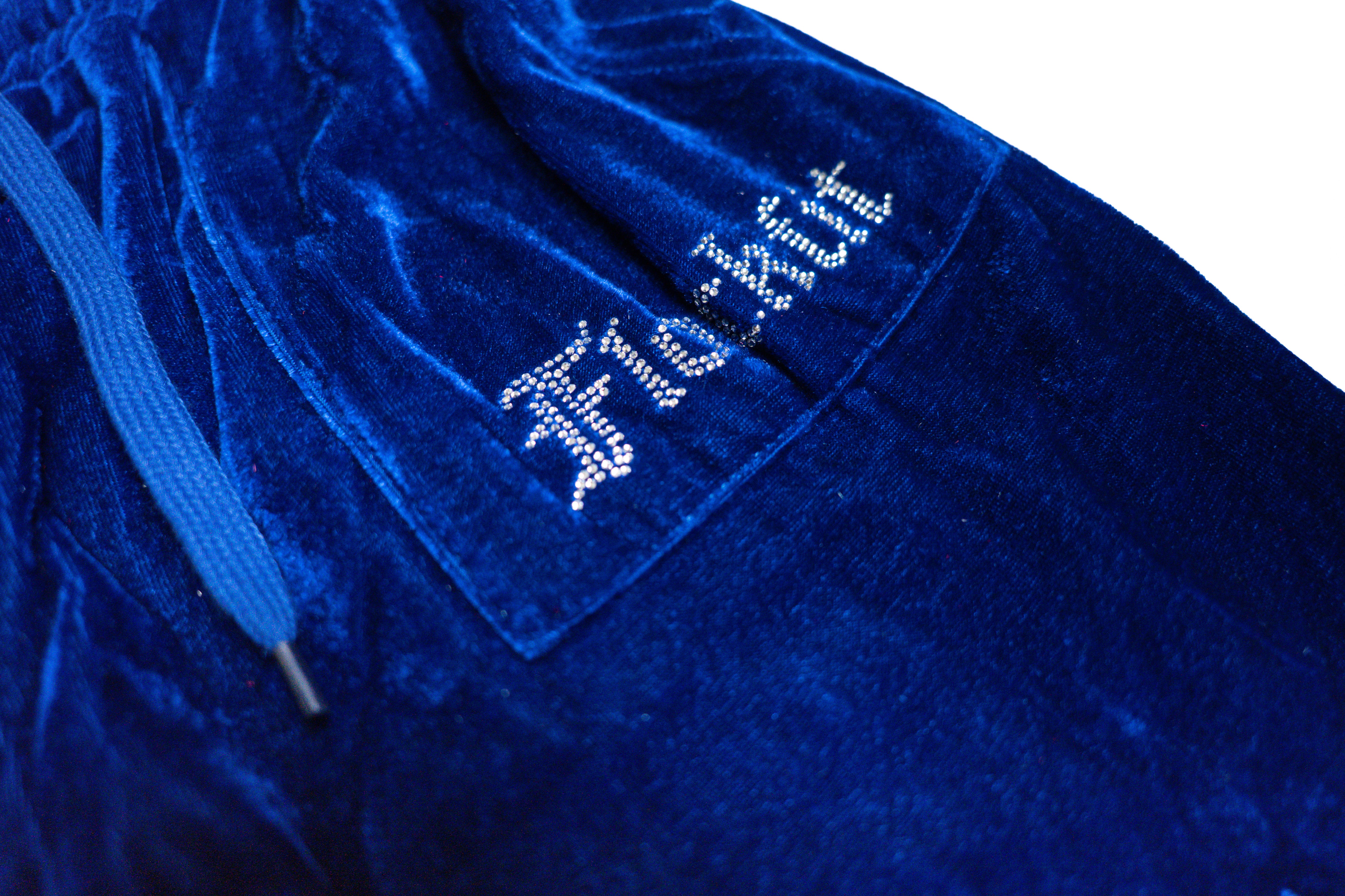 FF Velour Track Pants - Blue