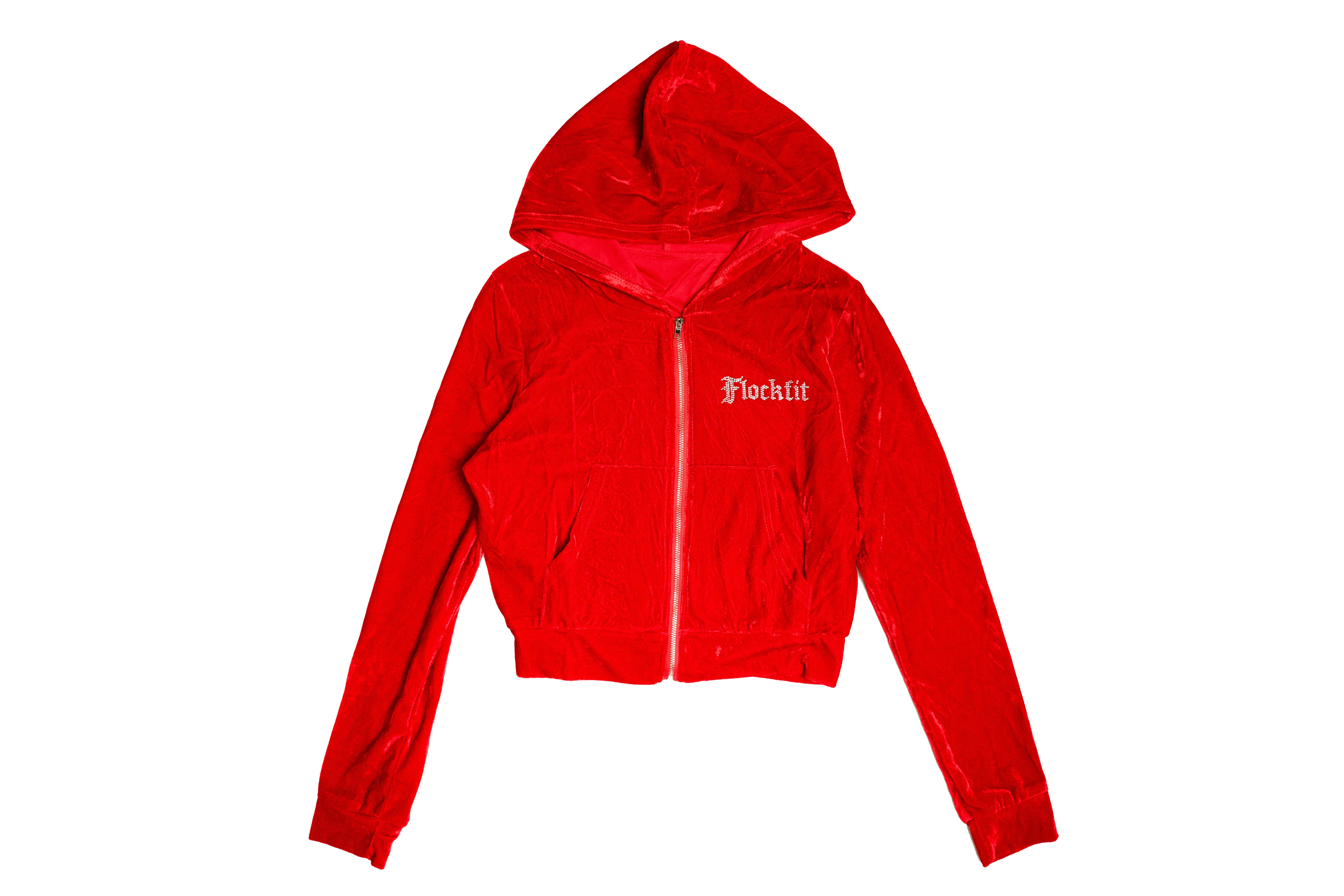 FF Velour Hoodie - Red