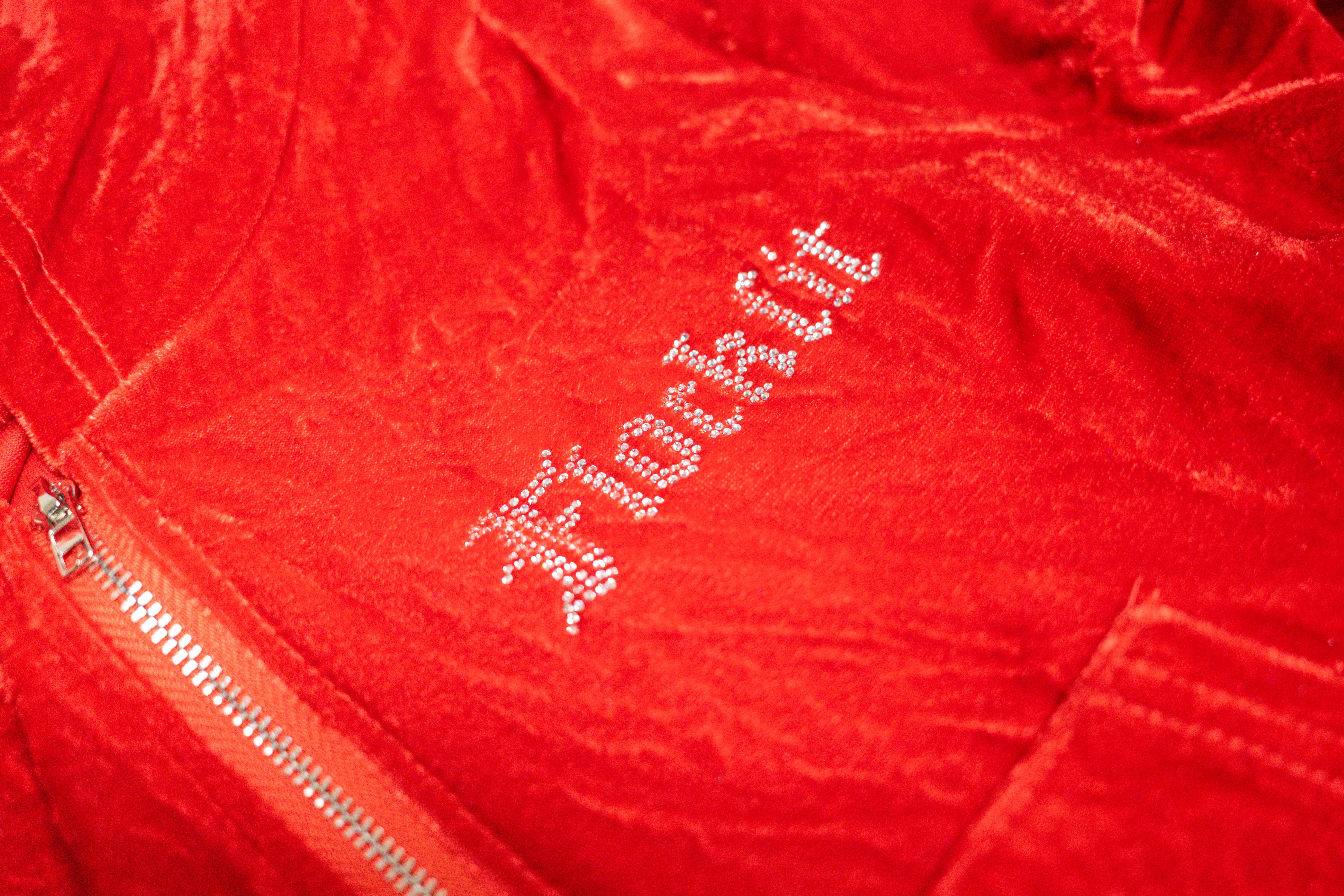 FF Velour Hoodie - Red