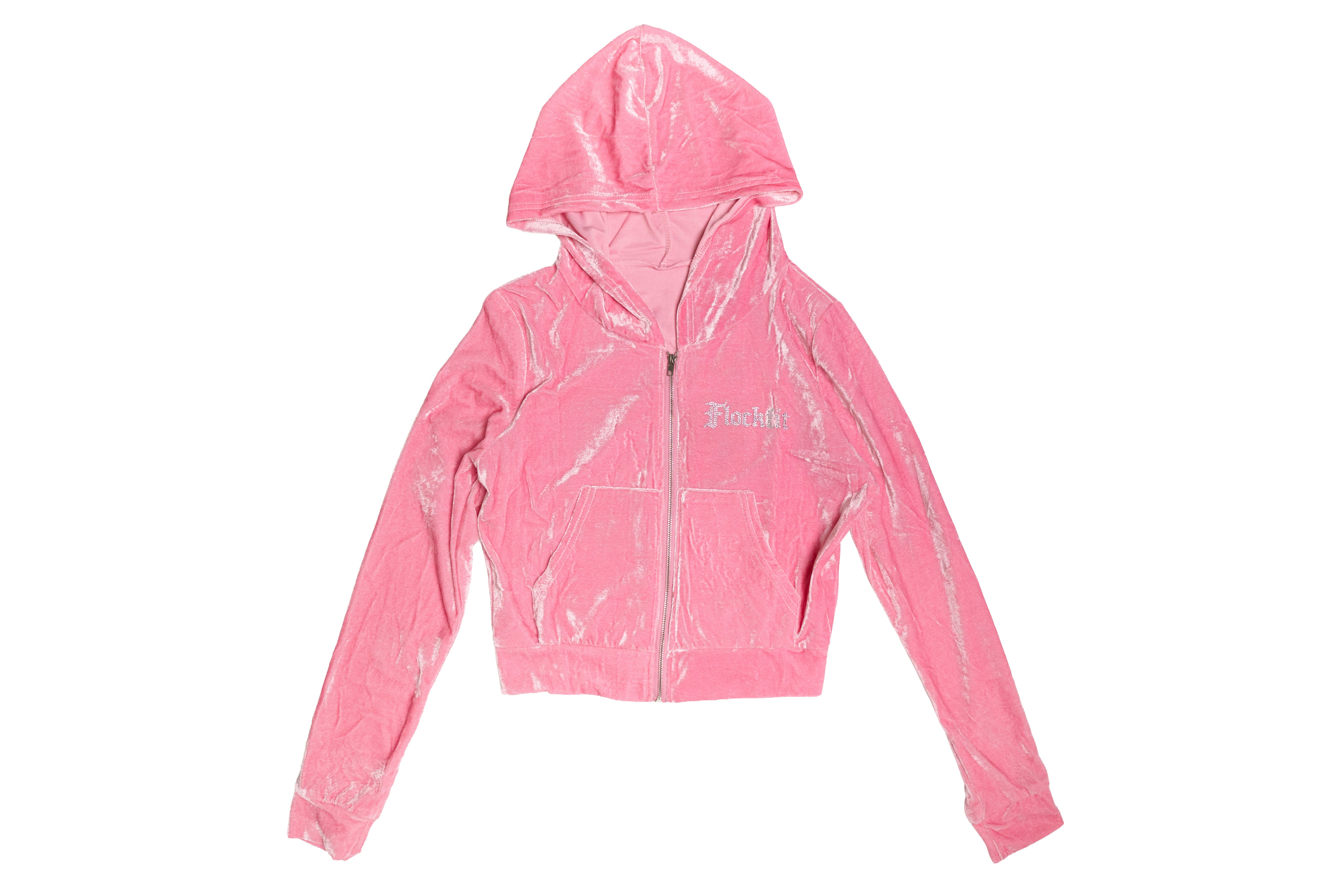 FF Velour Hoodie - Pink