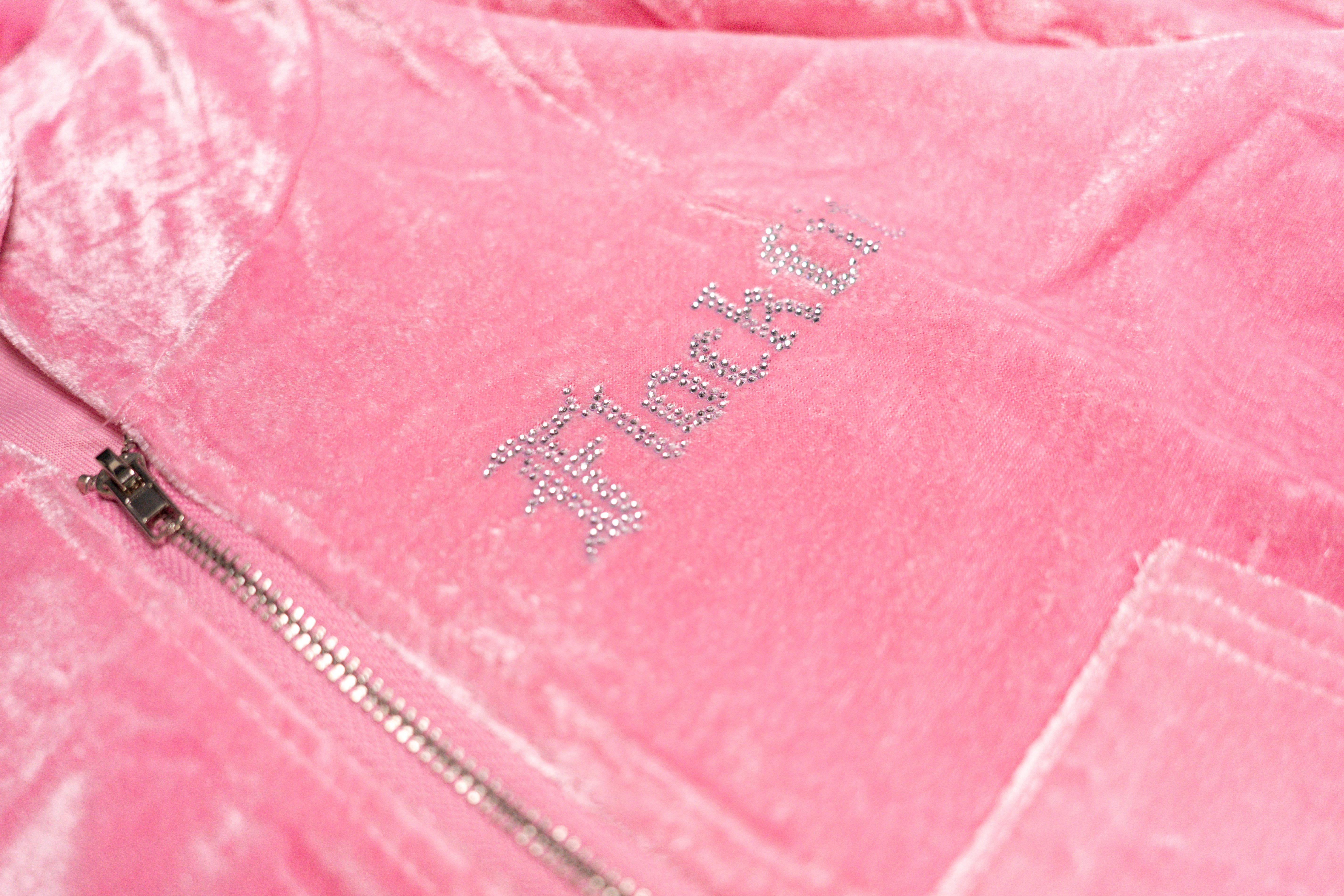 FF Velour Hoodie - Pink