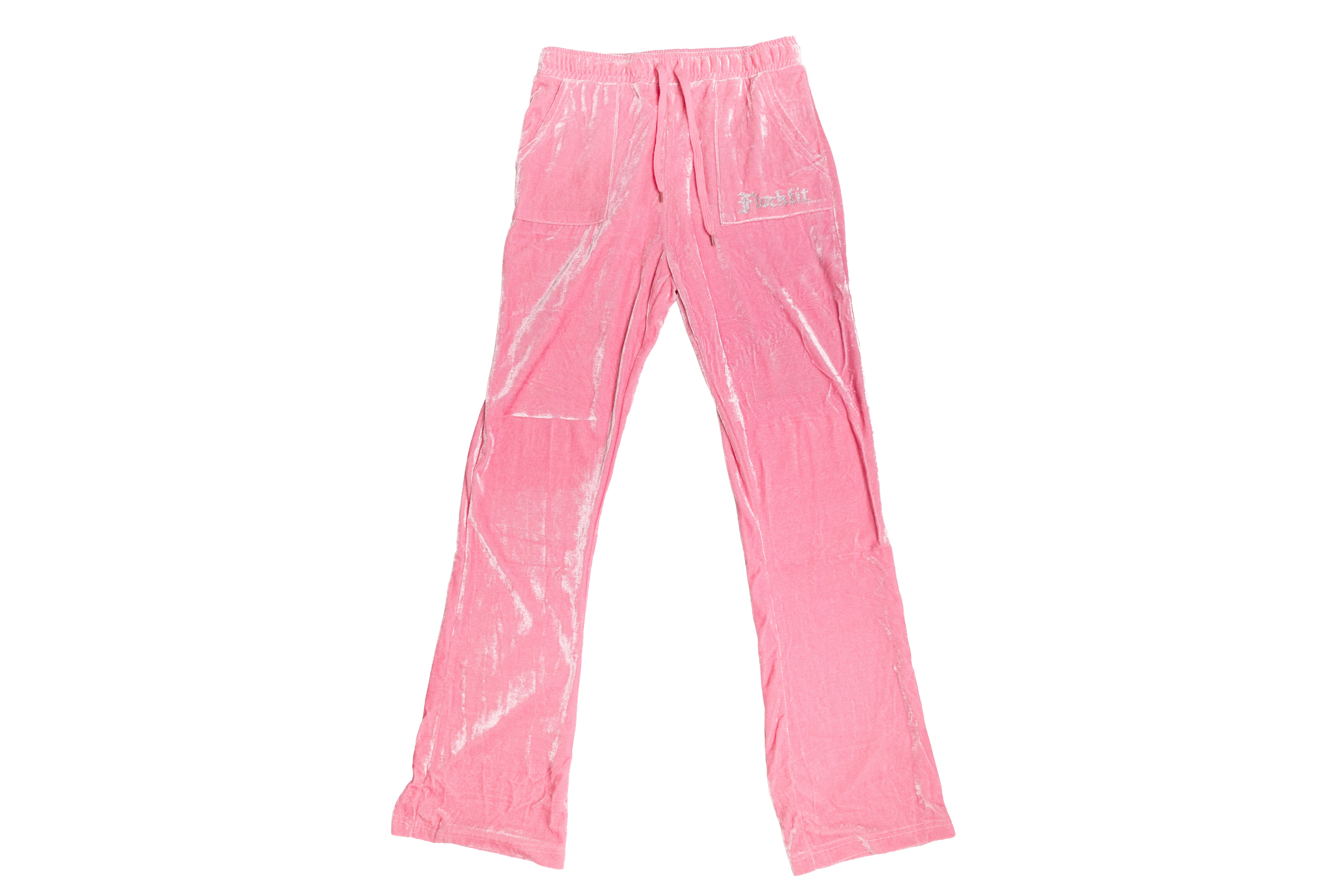 FF Velour Track Pants - Pink