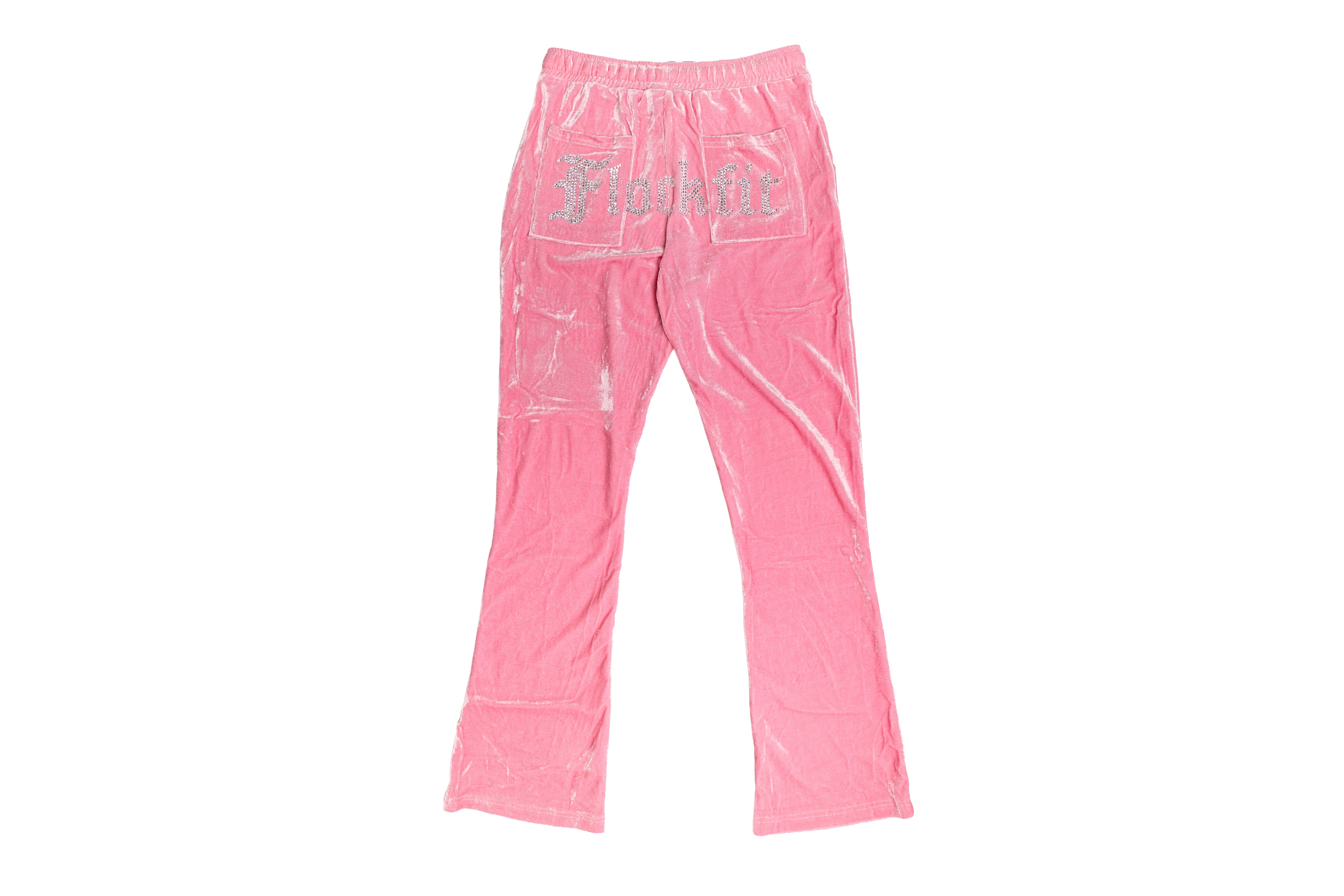 FF Velour Track Pants - Pink