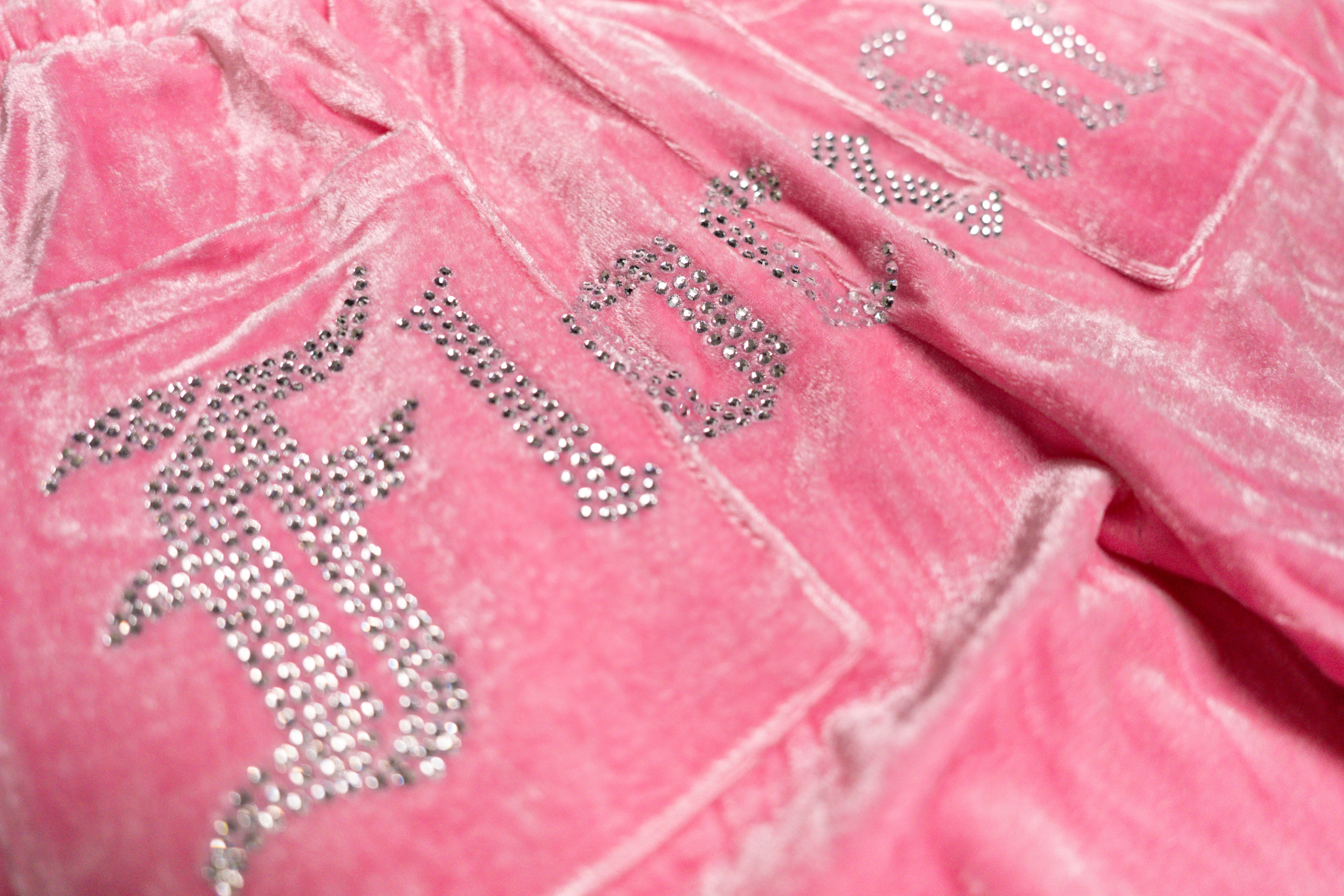 FF Velour Track Pants - Pink