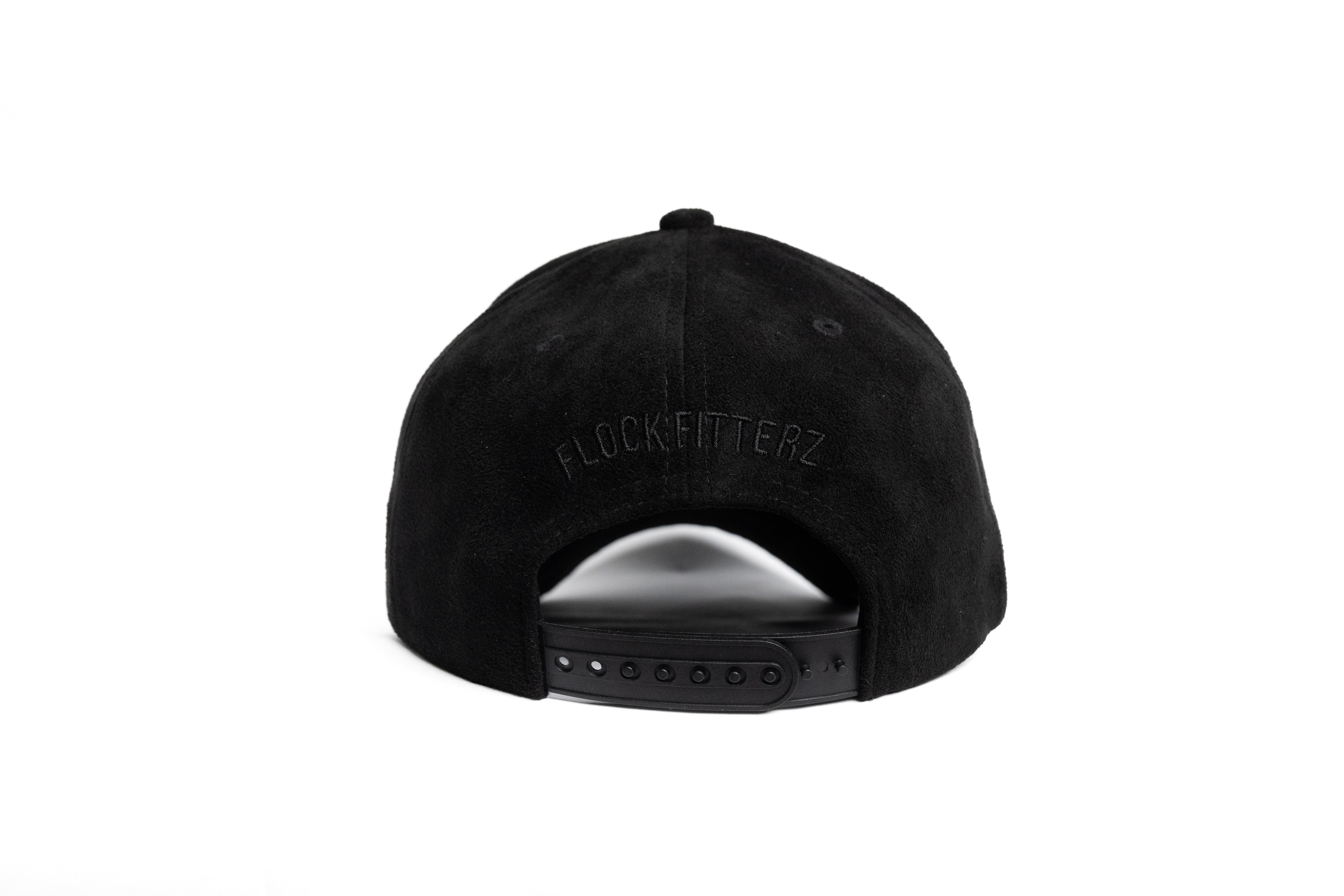 FF Rhinestone Suede Trucker Hat - Black