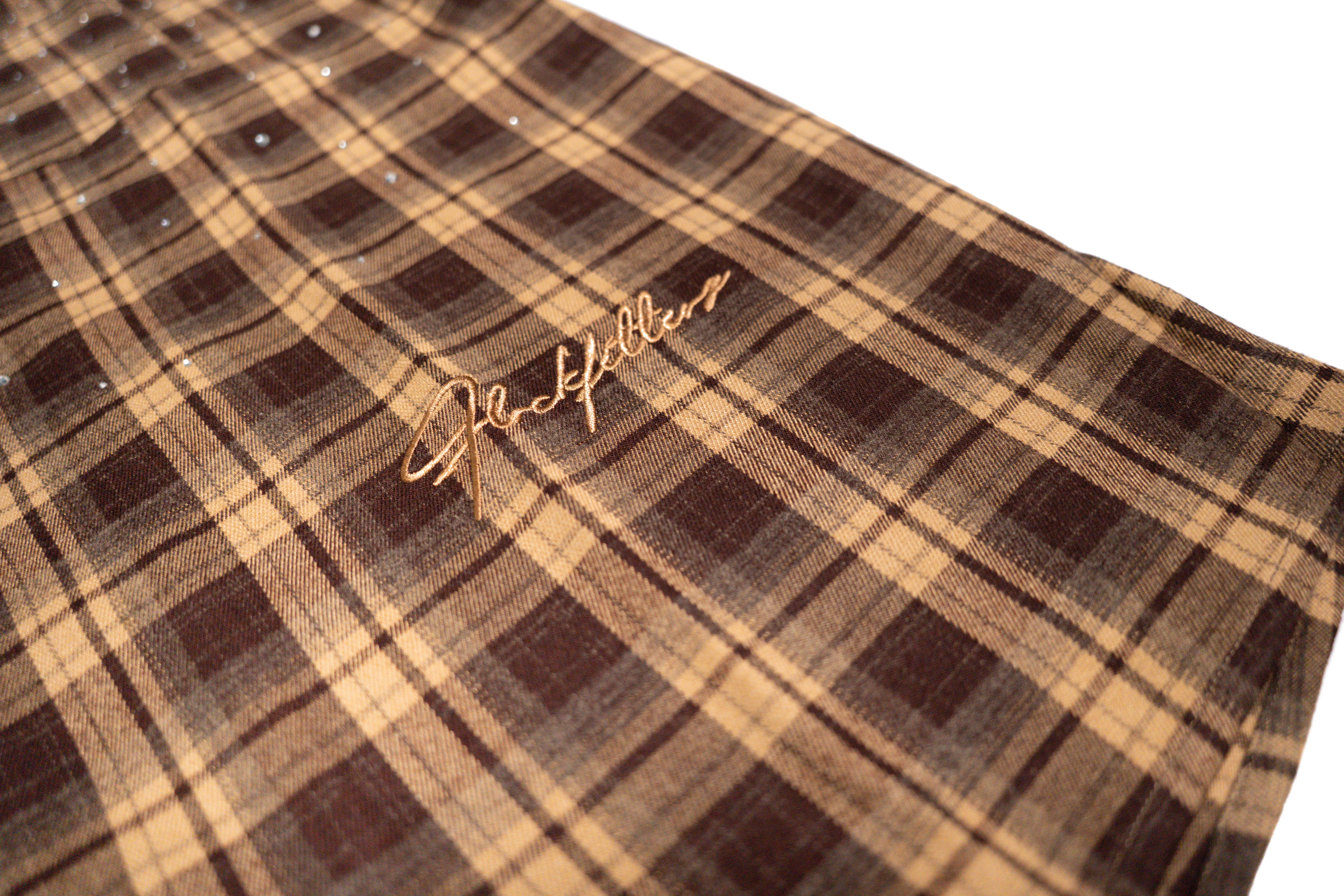 FF Rhinestone Flannel - Brown