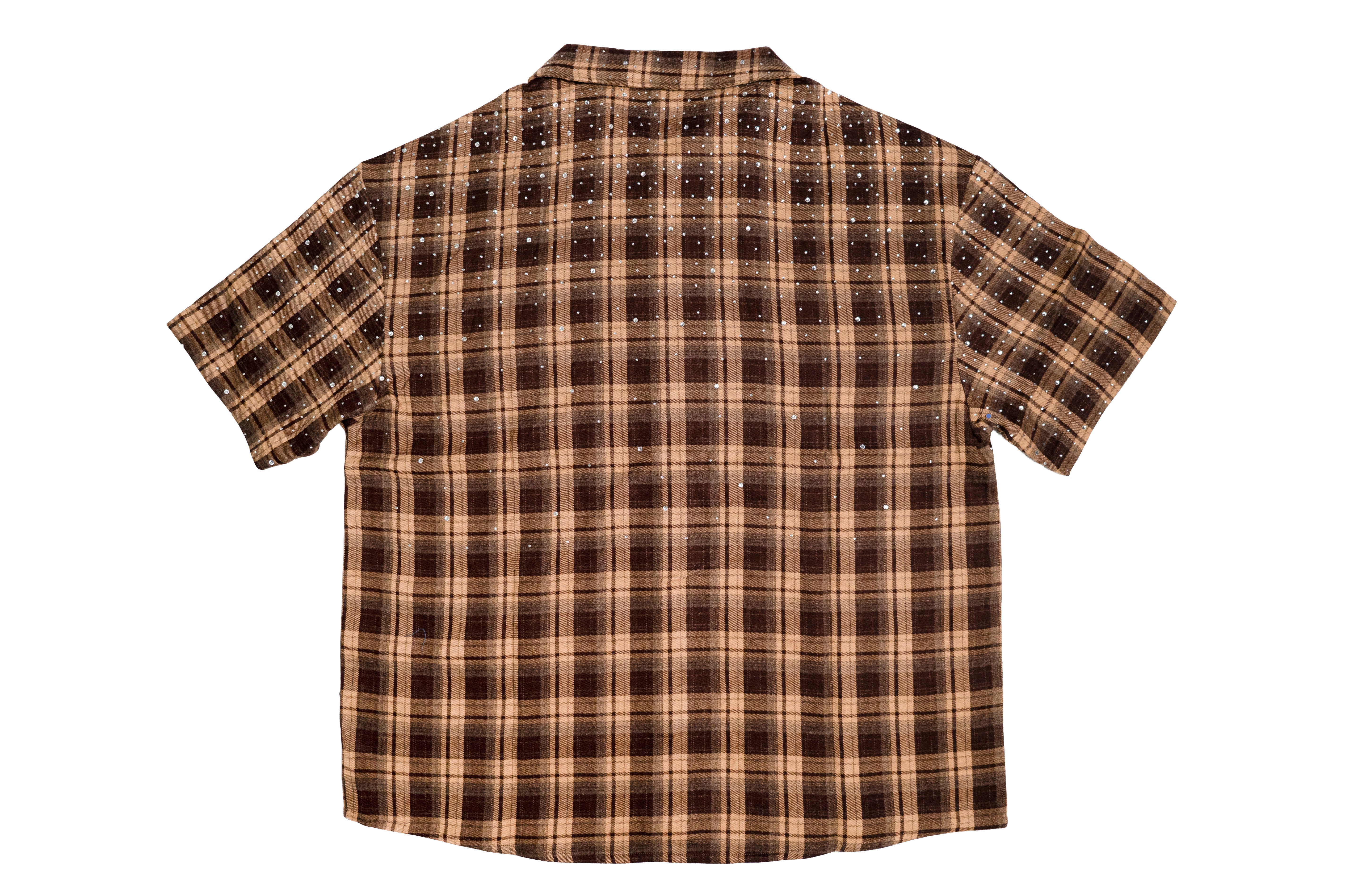 FF Rhinestone Flannel - Brown