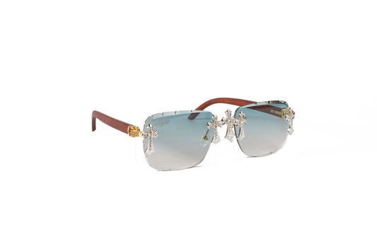 FF Iced Out Sunglasses - Green/Brown