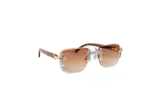 FF Iced Out Sunglasses - Brown
