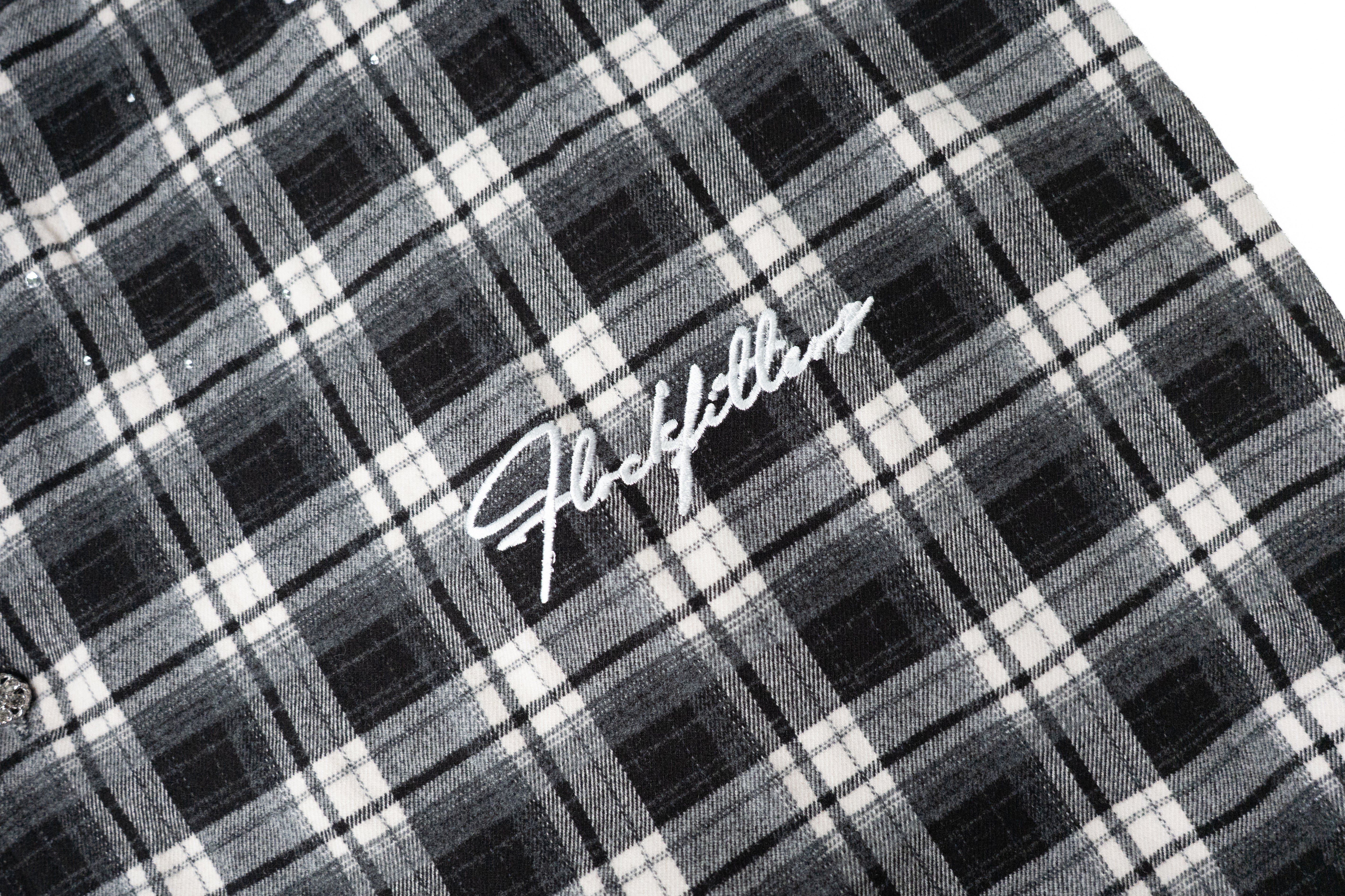 FF Rhinestone Flannel - Black