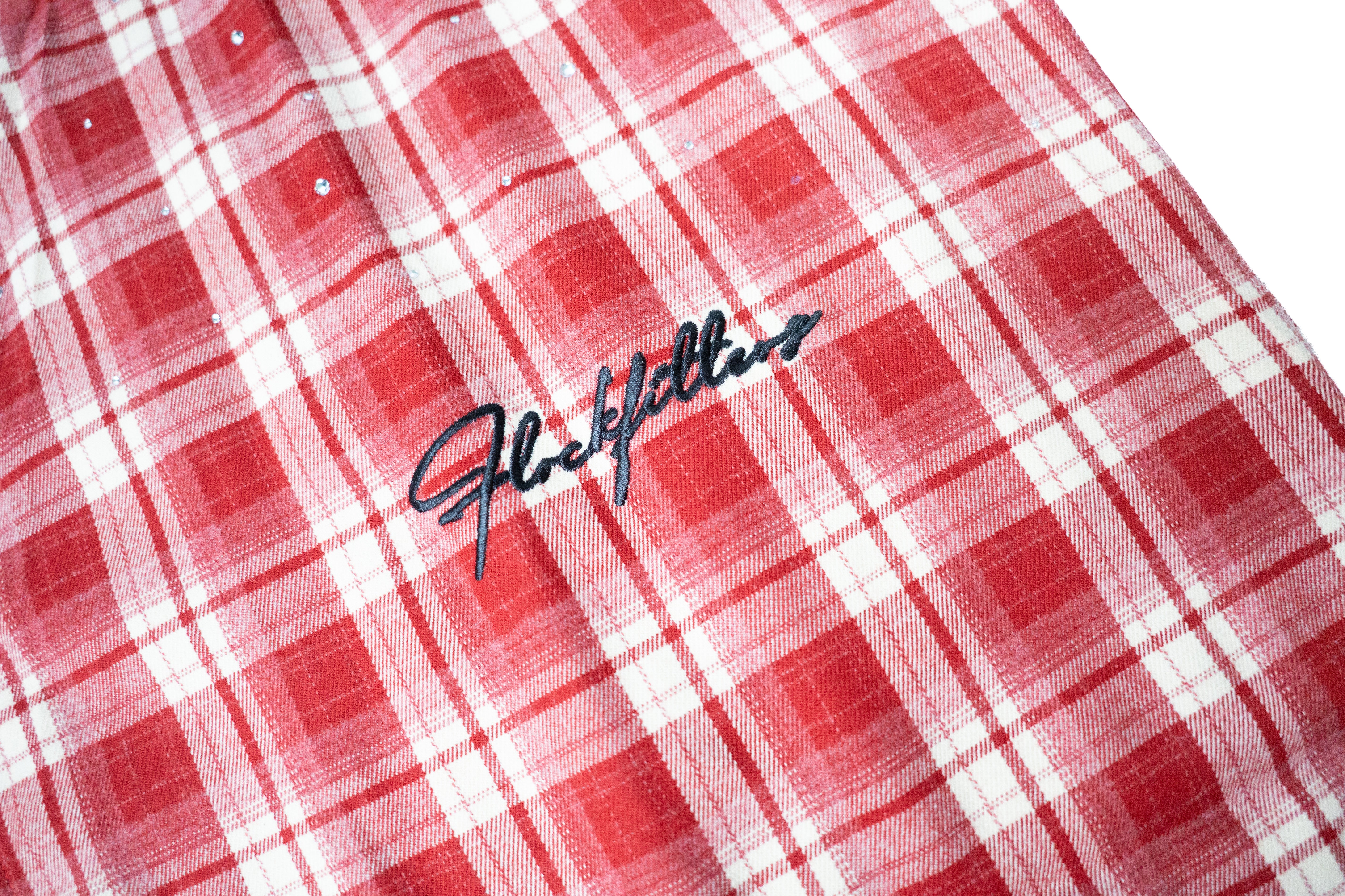 FF Rhinestone Flannel - Red