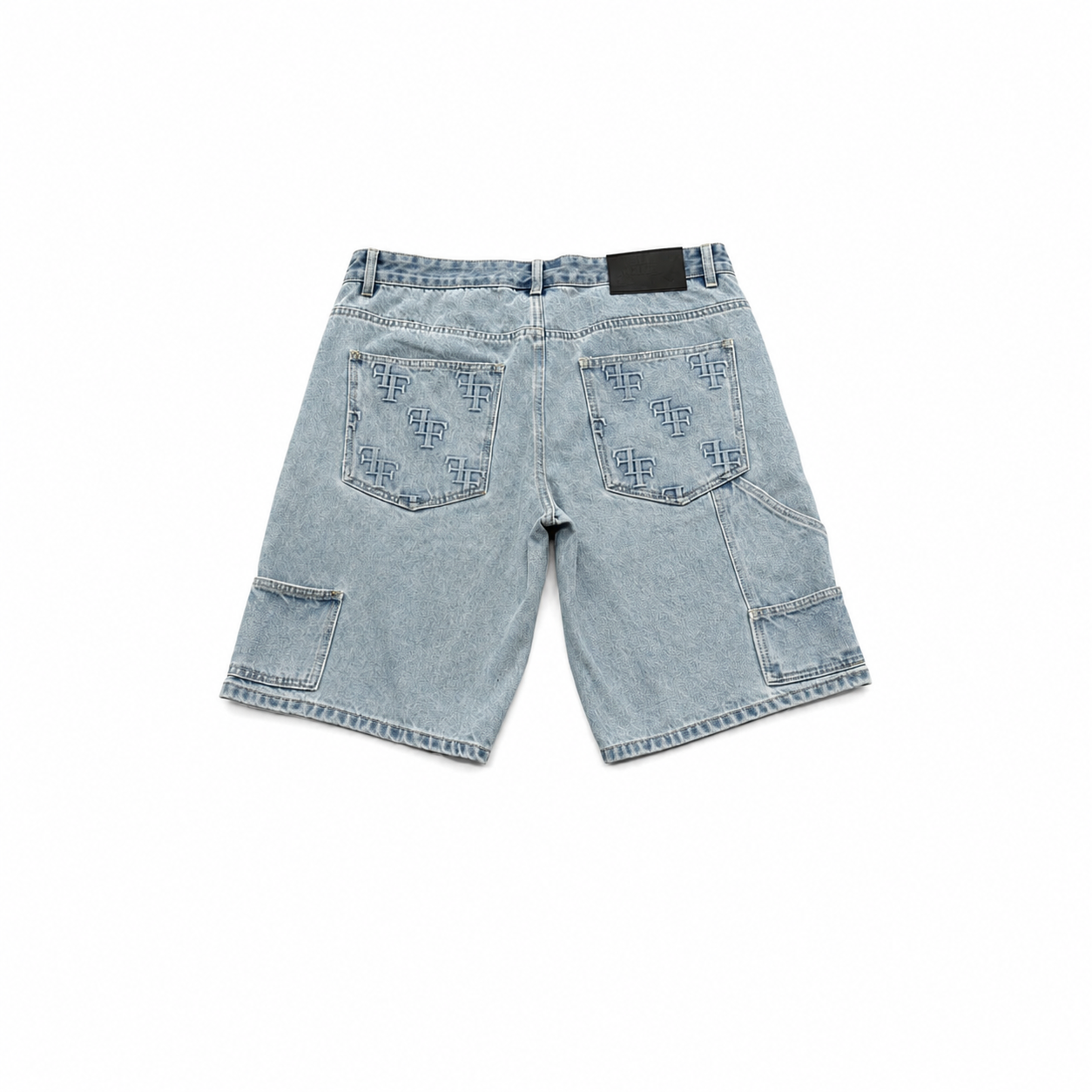 FF Embossed Jorts - Light Denim