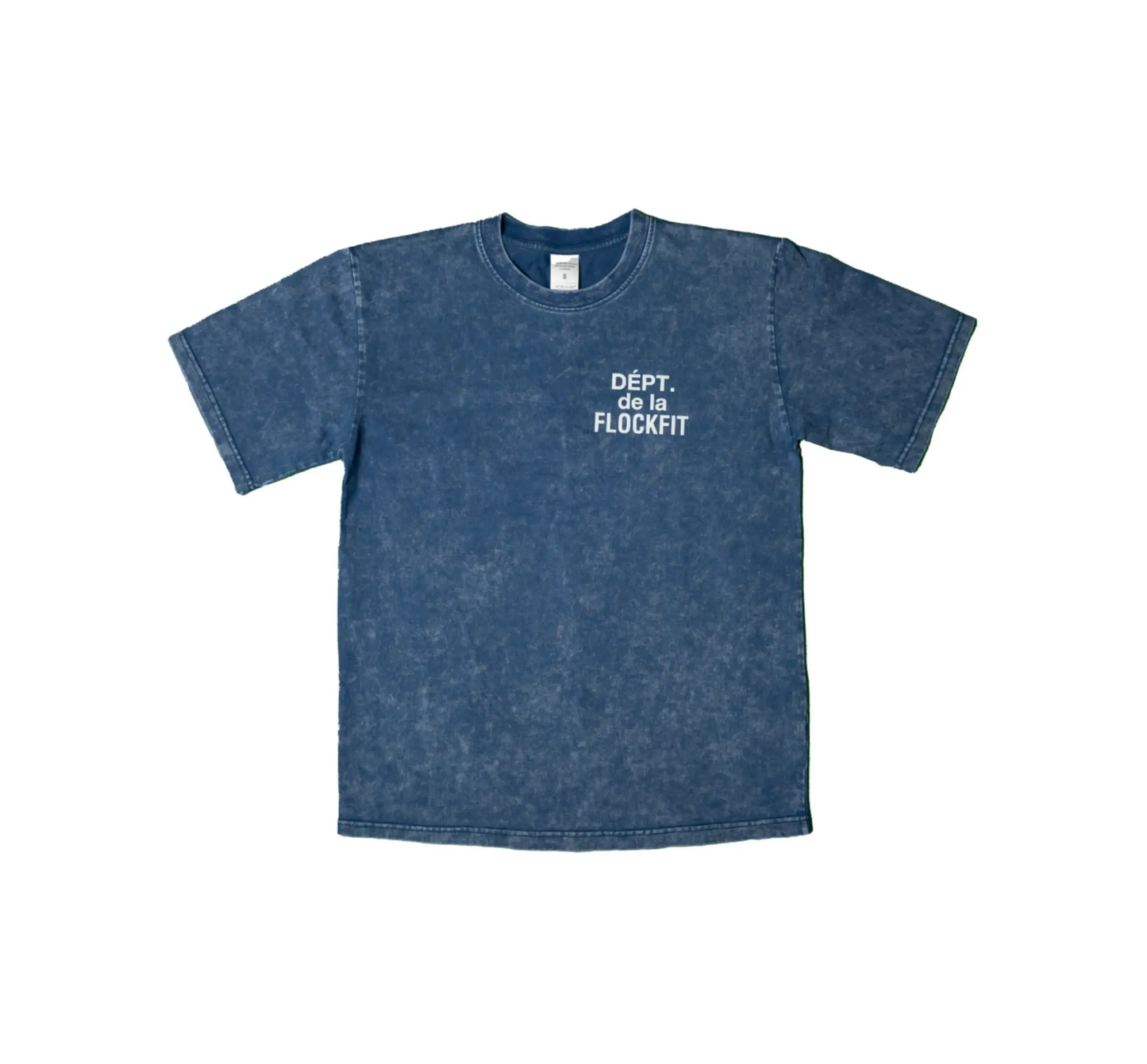 "Dept. de la FlockFit" Washed Tee - Blue