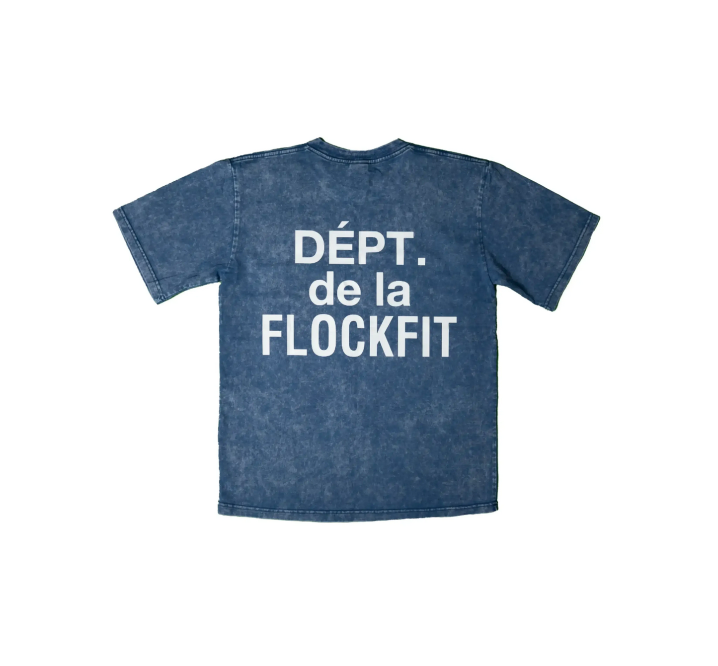"Dept. de la FlockFit" Washed Tee - Blue