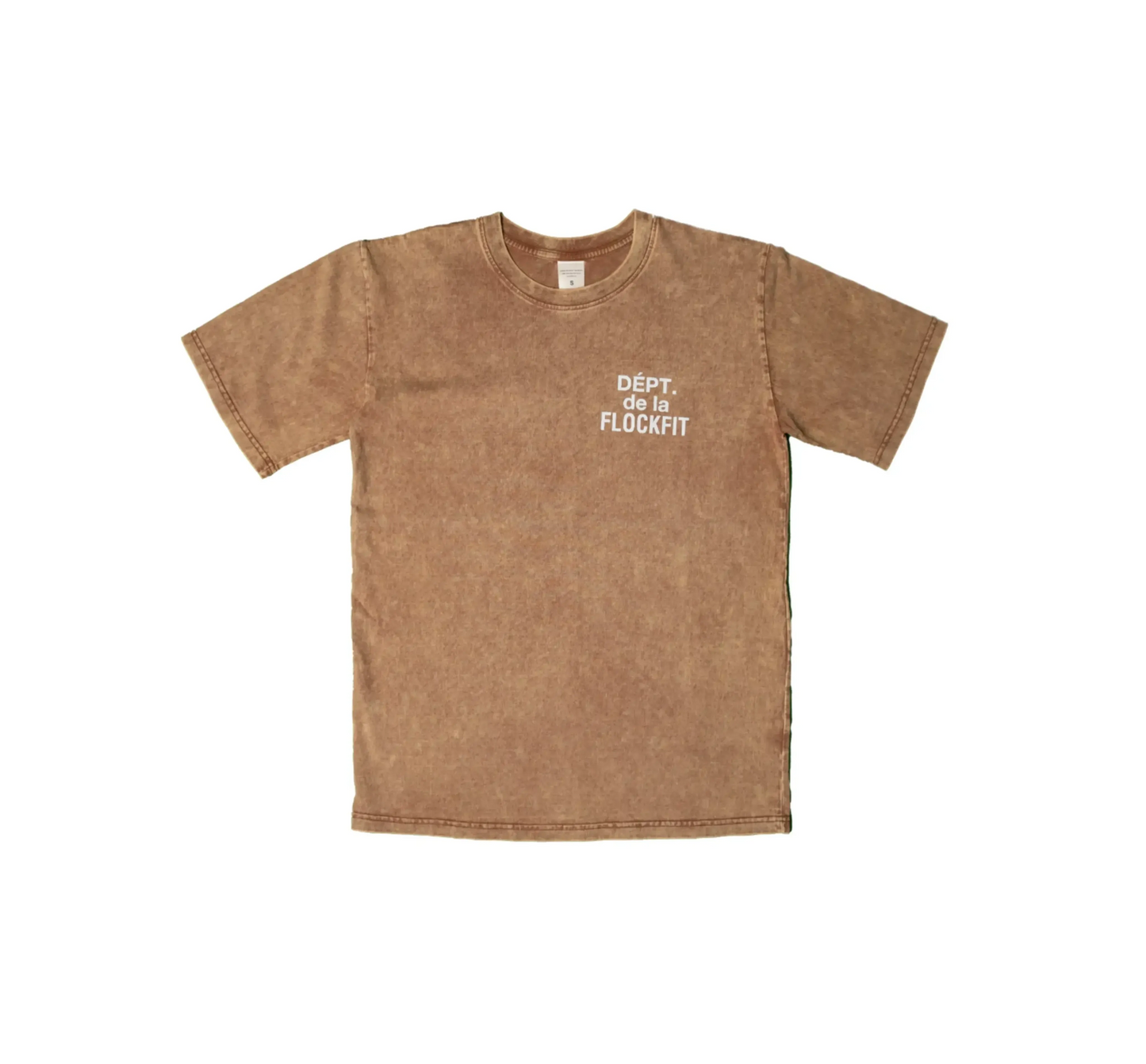 "Dept. de la FlockFit" Washed Tee - Brown