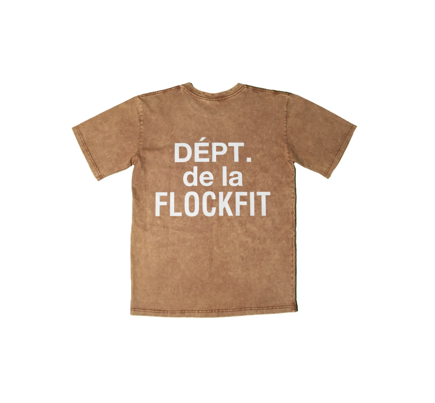 "Dept. de la FlockFit" Washed Tee - Brown