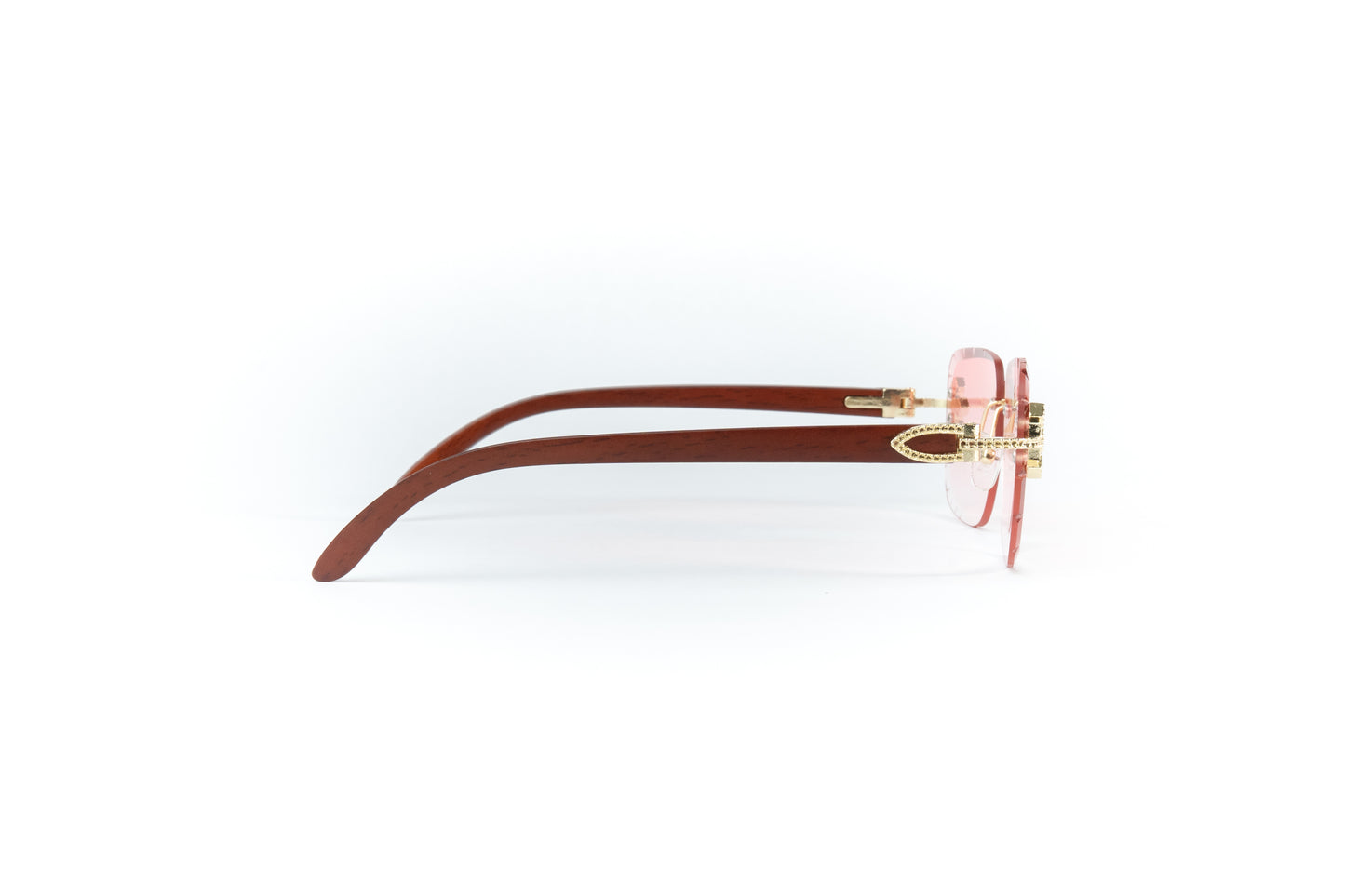 FF Gold Cross Sunglasses - Pink