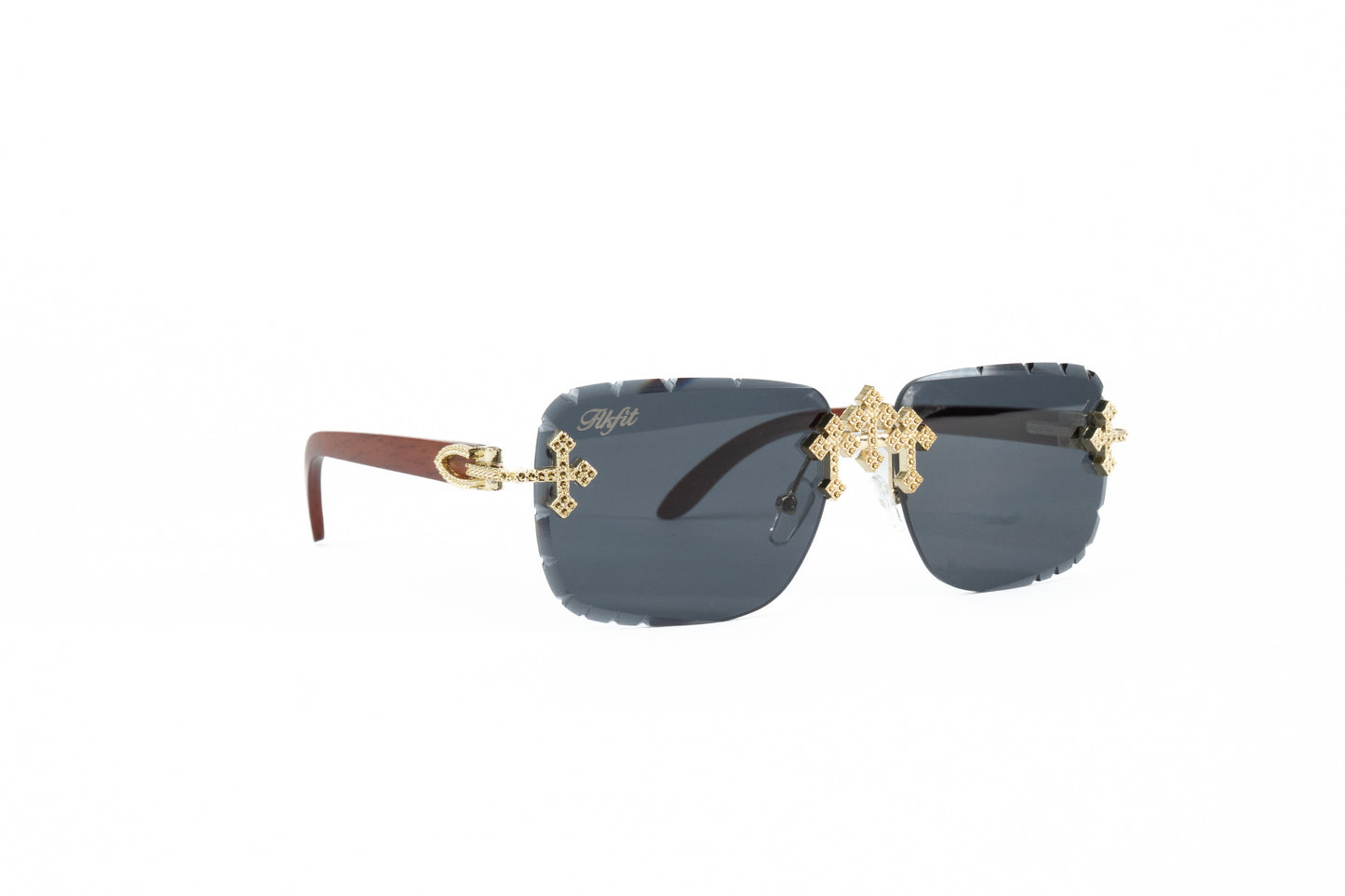 FF Gold Cross Sunglasses - Black