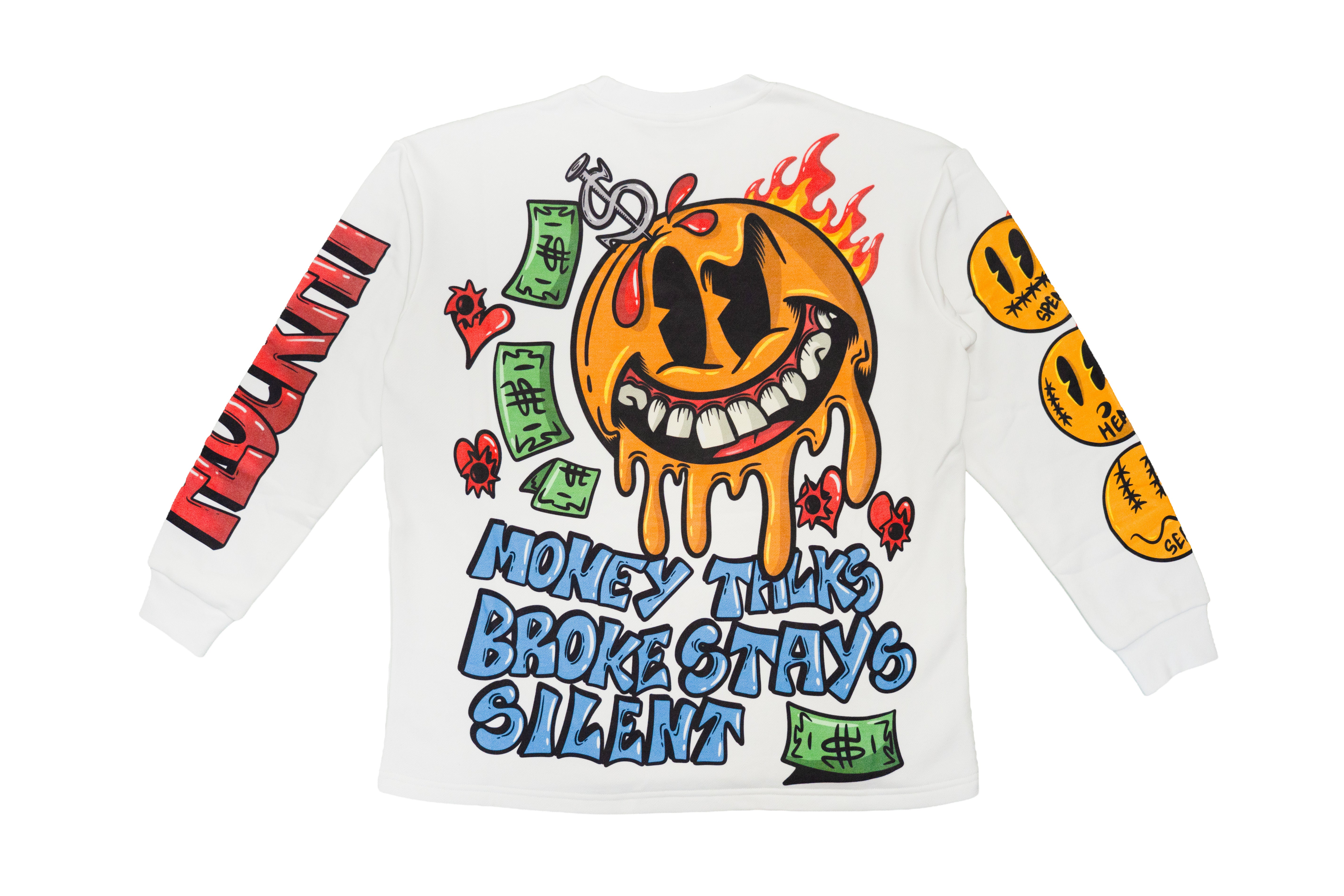 "Money Talks" Sweater - White