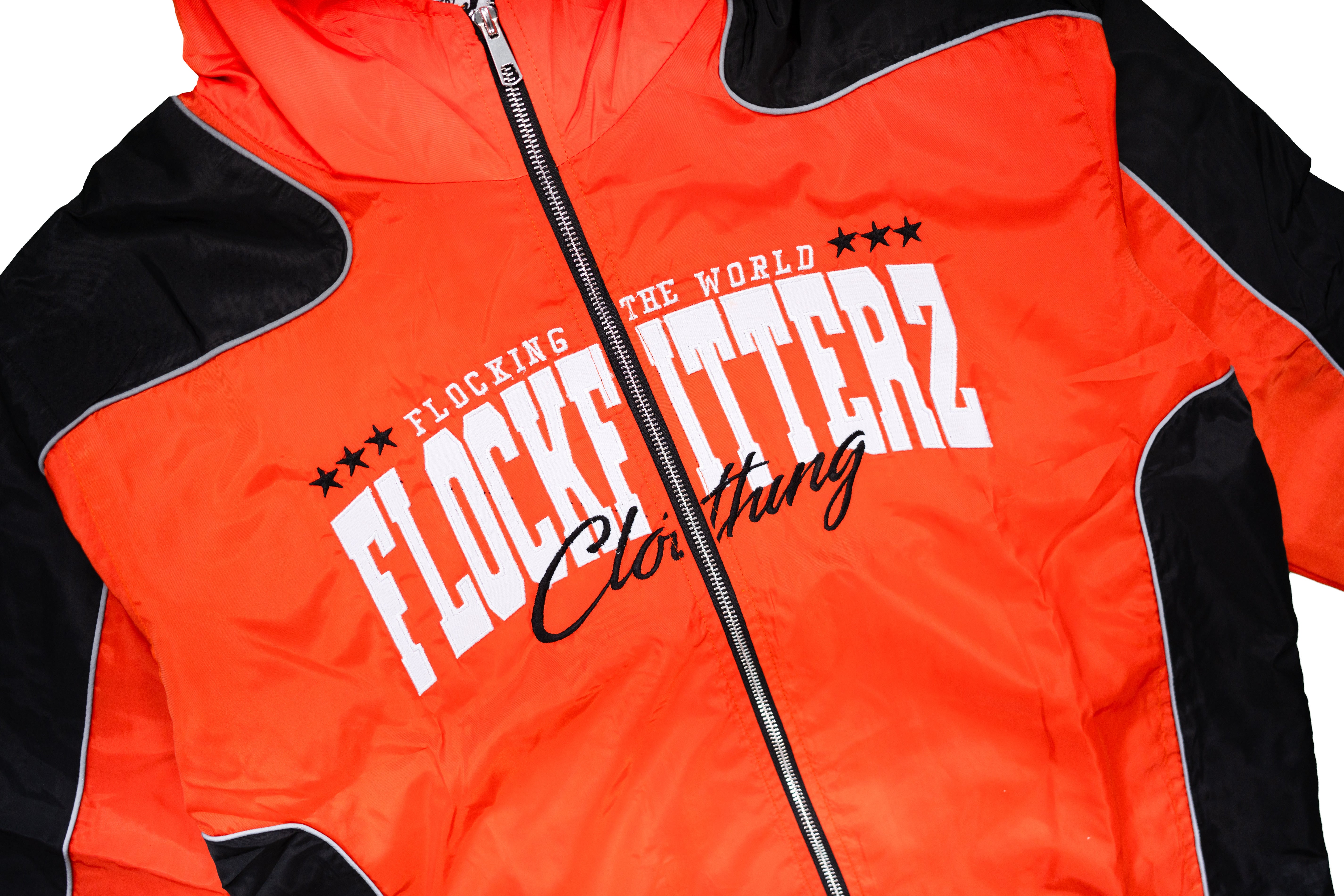 “FTW” Windbreaker Jacket - Orange/Black