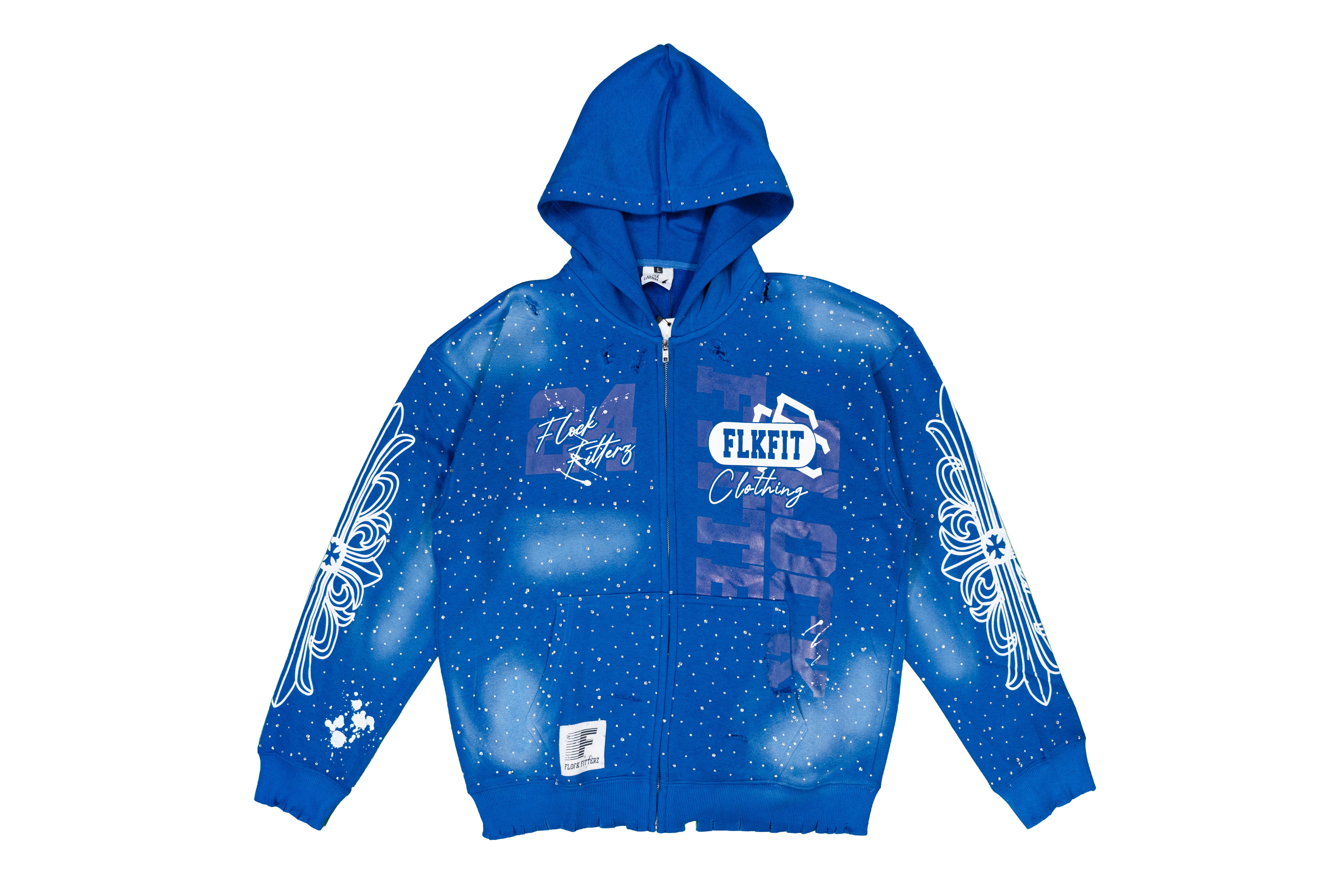 FF Rhinestone Hoodie - Blue