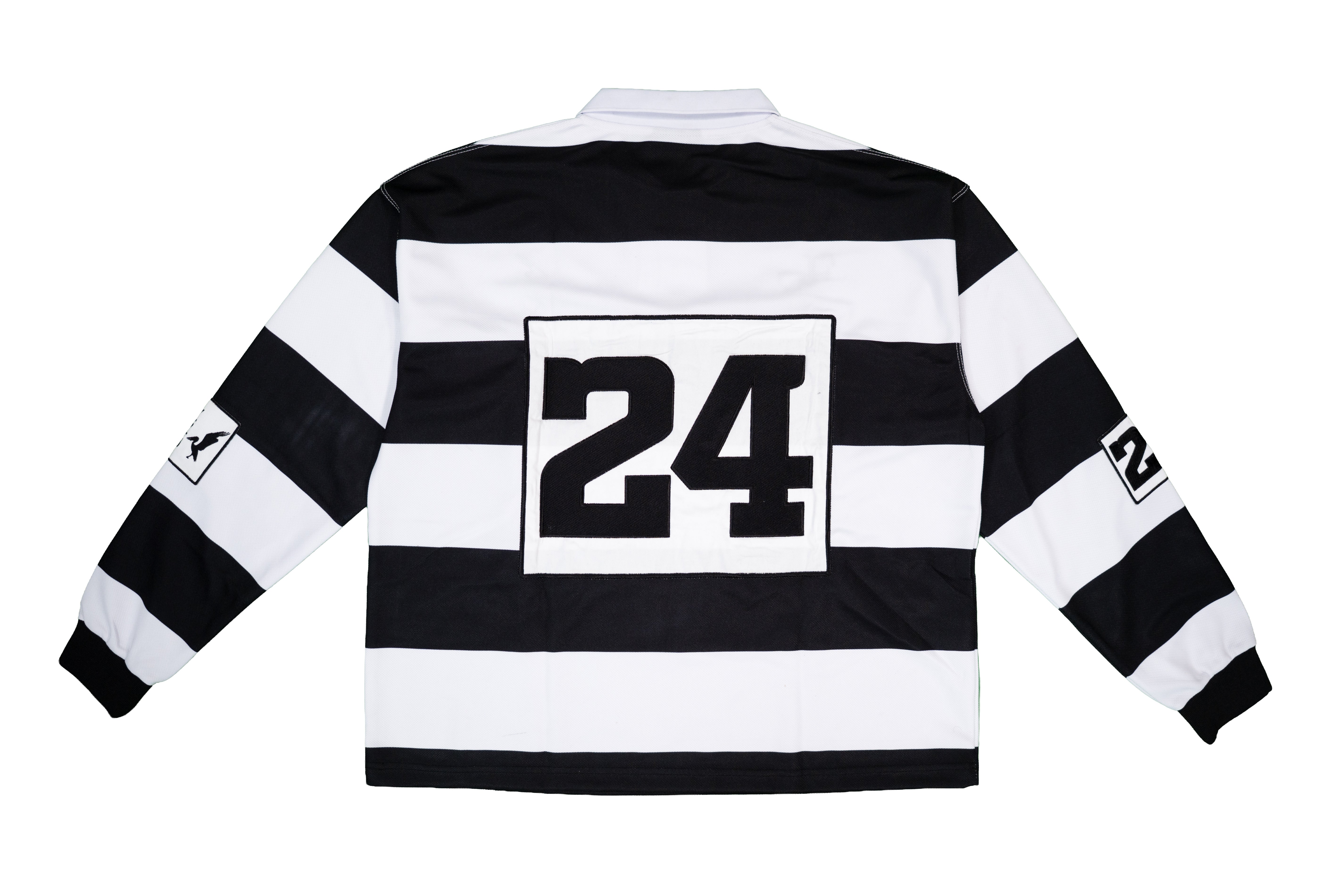 FF Rugby Long Sleeve Stripped Polo - Black