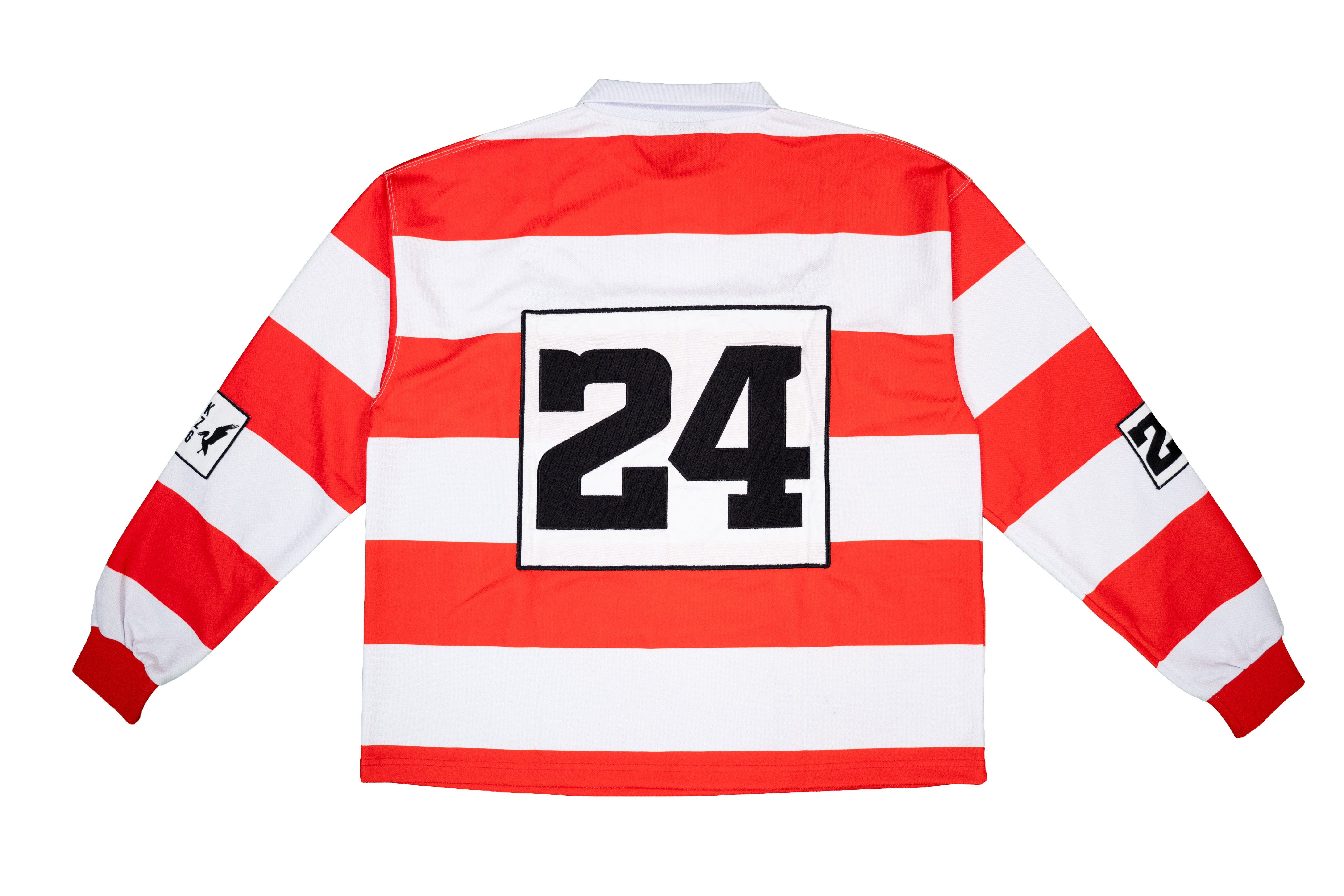 FF Rugby Long Sleeve Stripped Polo - Red